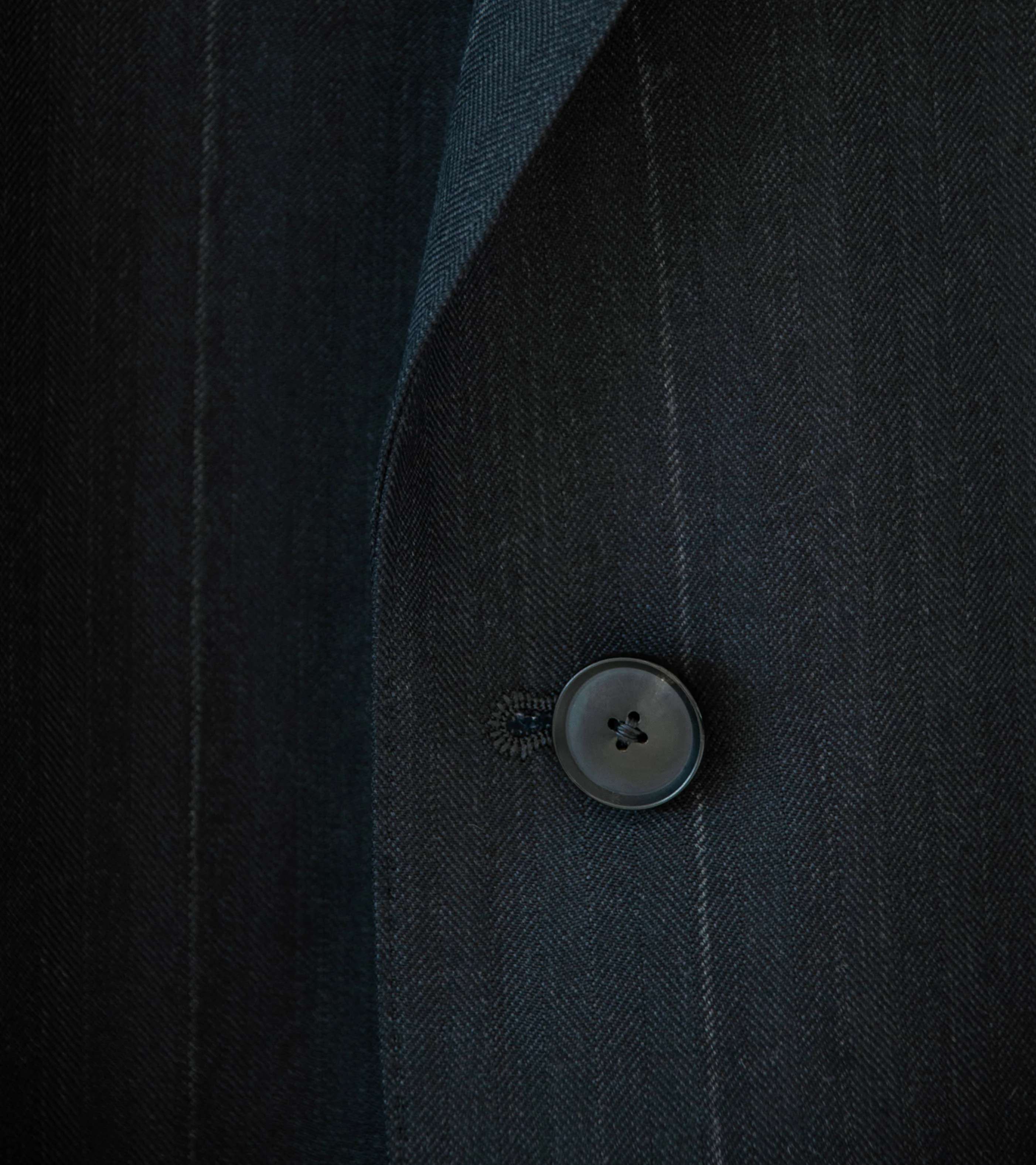 Auralee 'Bluefaced Wool Jacket' (Charcoal Navy Stripe) - Image 8