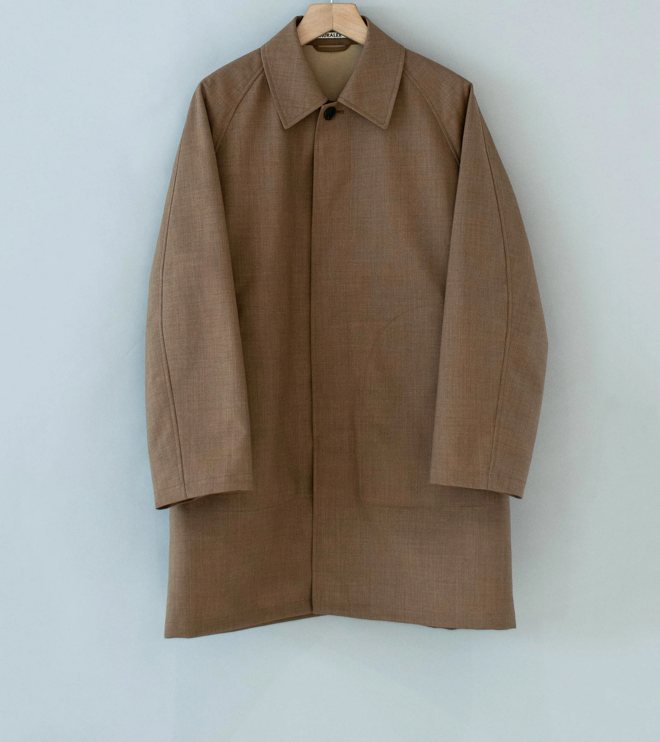 Auralee 'Bonded Tropical Wool Short Coat' (Top Brown)