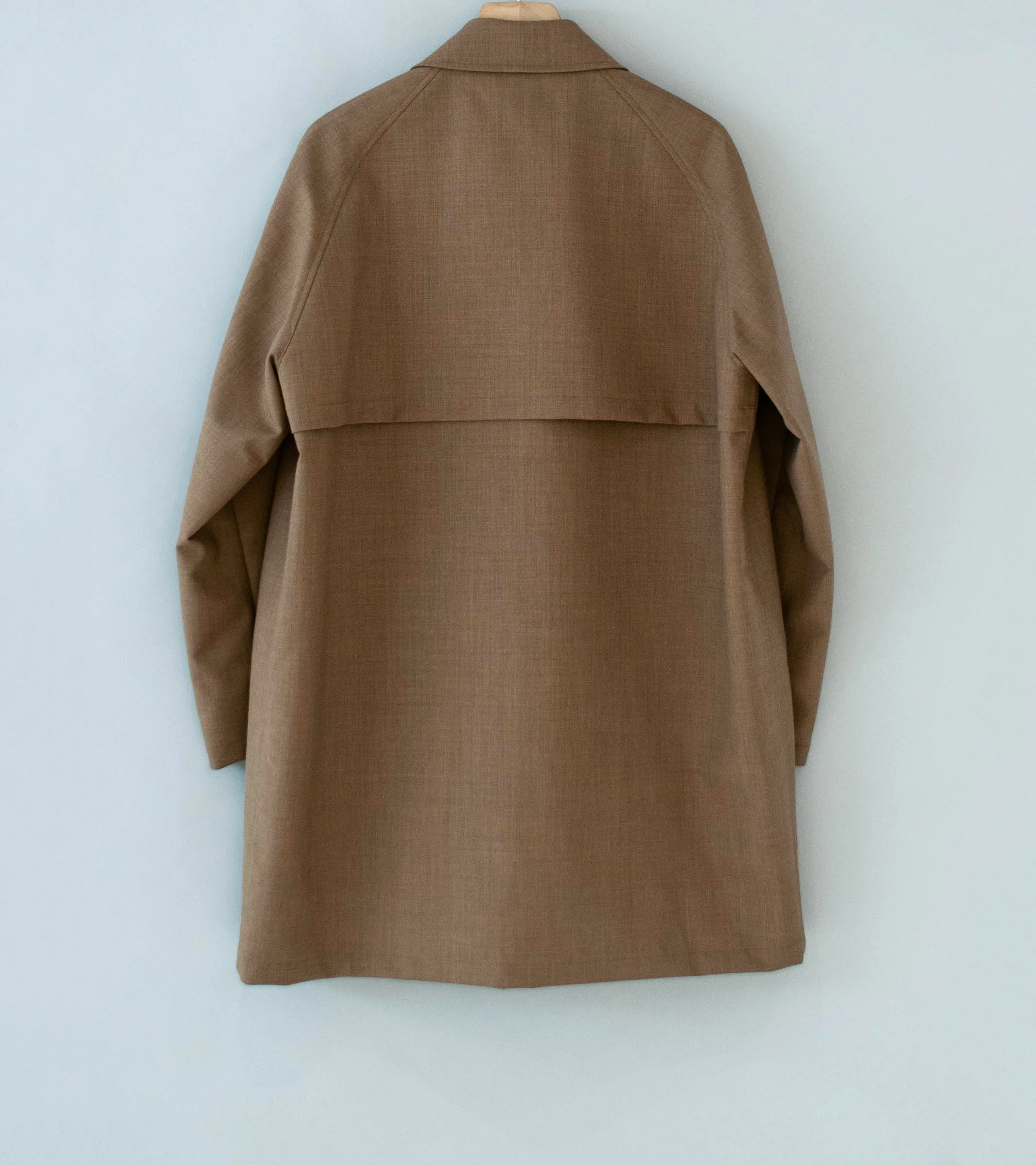 Auralee 'Bonded Tropical Wool Short Coat' (Top Brown) - Image 7