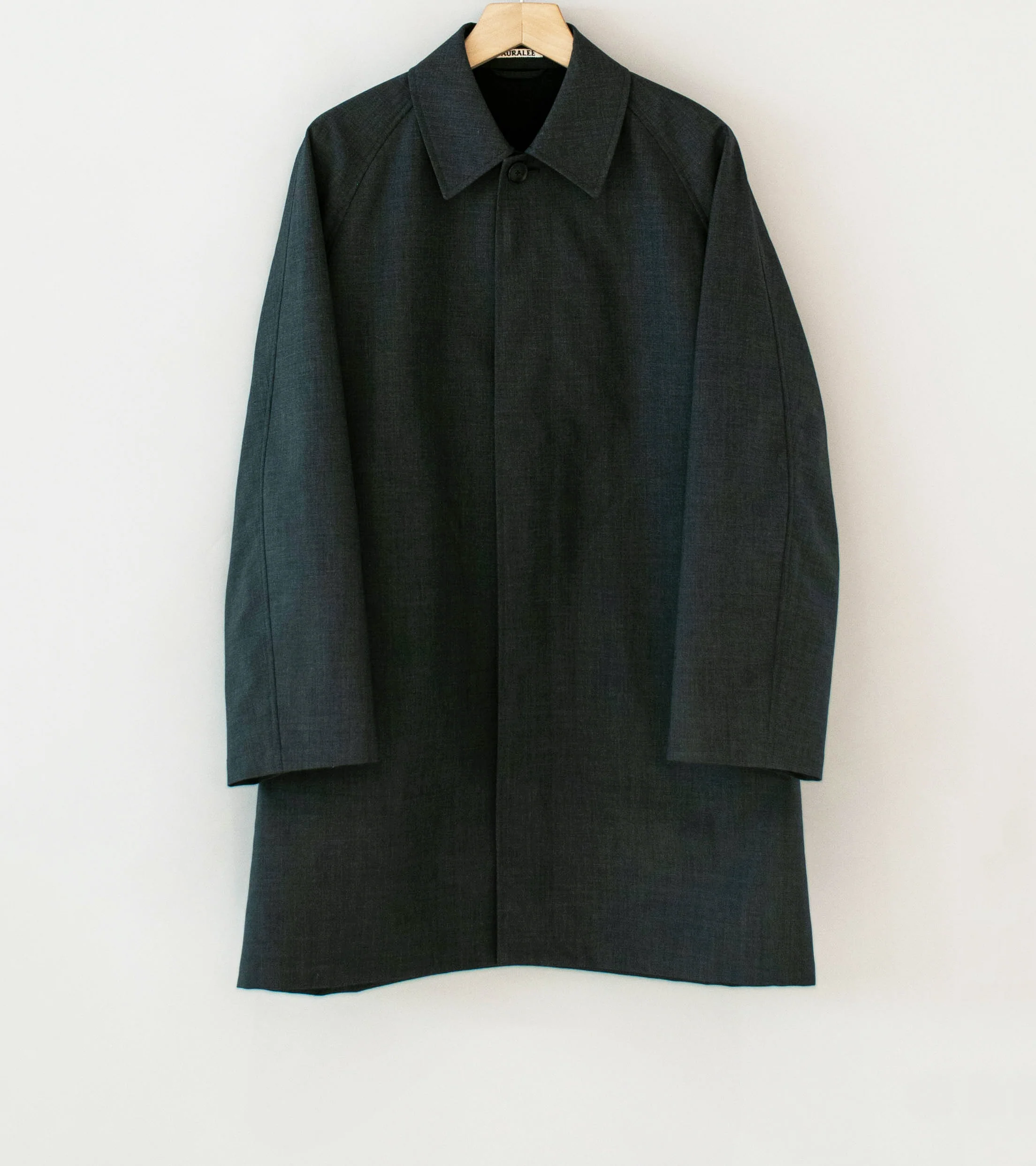 Auralee 'Bonded Tropical Wool Short Coat' (Top Charcoal)