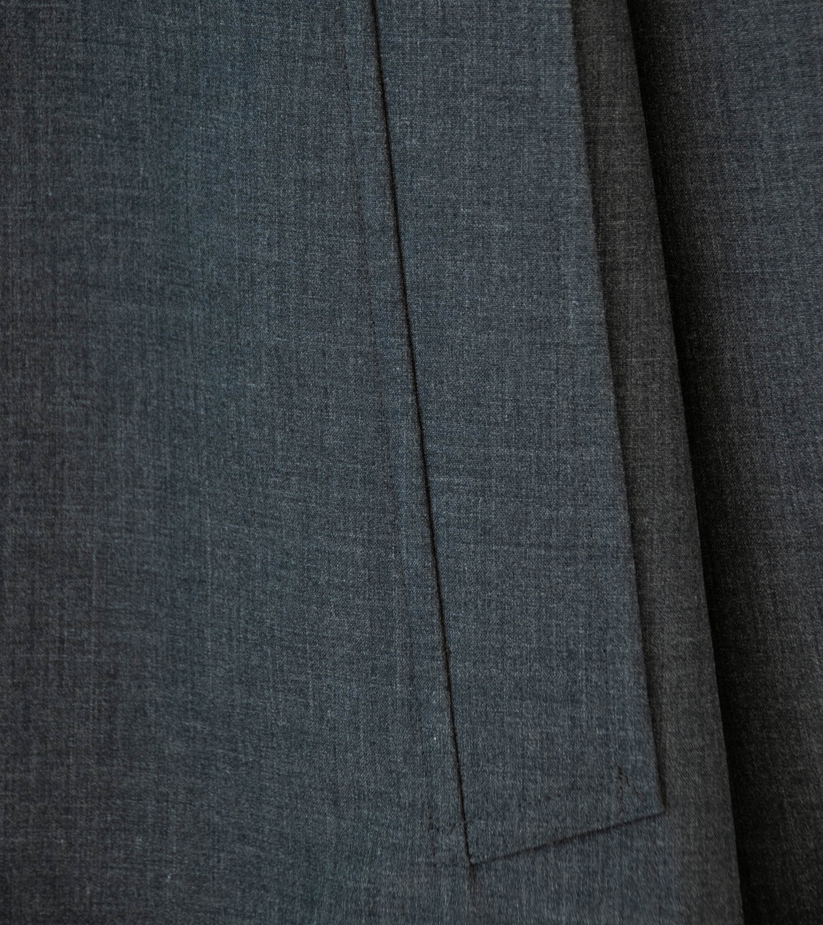 Auralee 'Bonded Tropical Wool Short Coat' (Top Charcoal) - Image 4