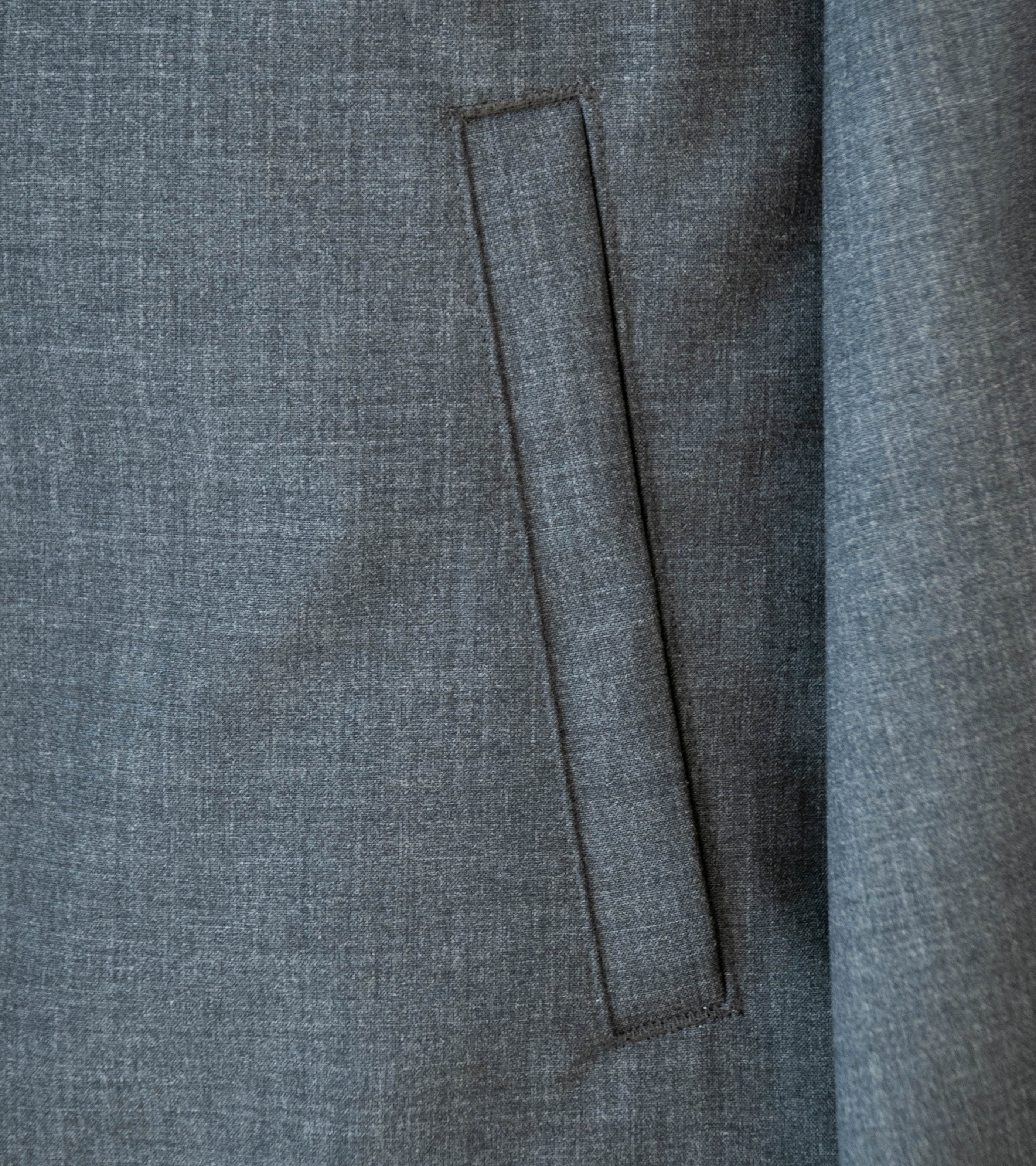 Auralee 'Bonded Tropical Wool Zip Blouson' (Top Charcoal) - Image 4