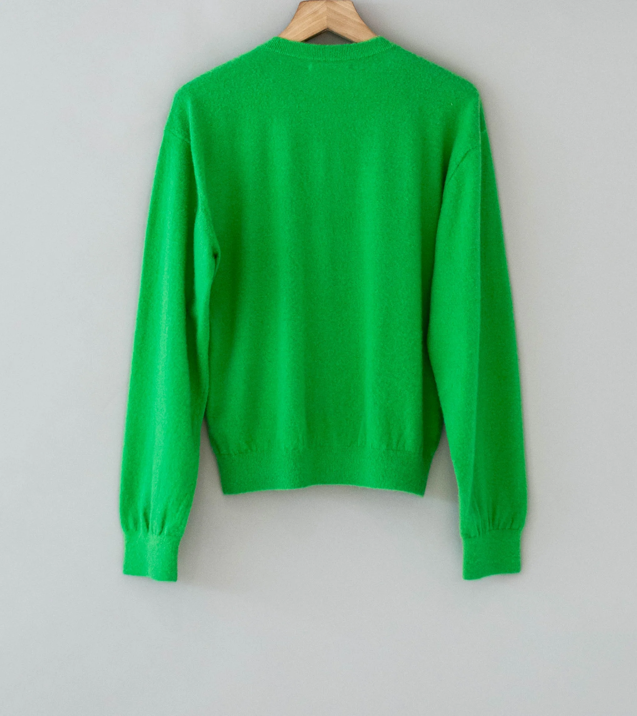 Auralee 'Brushed Cashmere Cotton Knit Cardigan' (Green) - Image 8