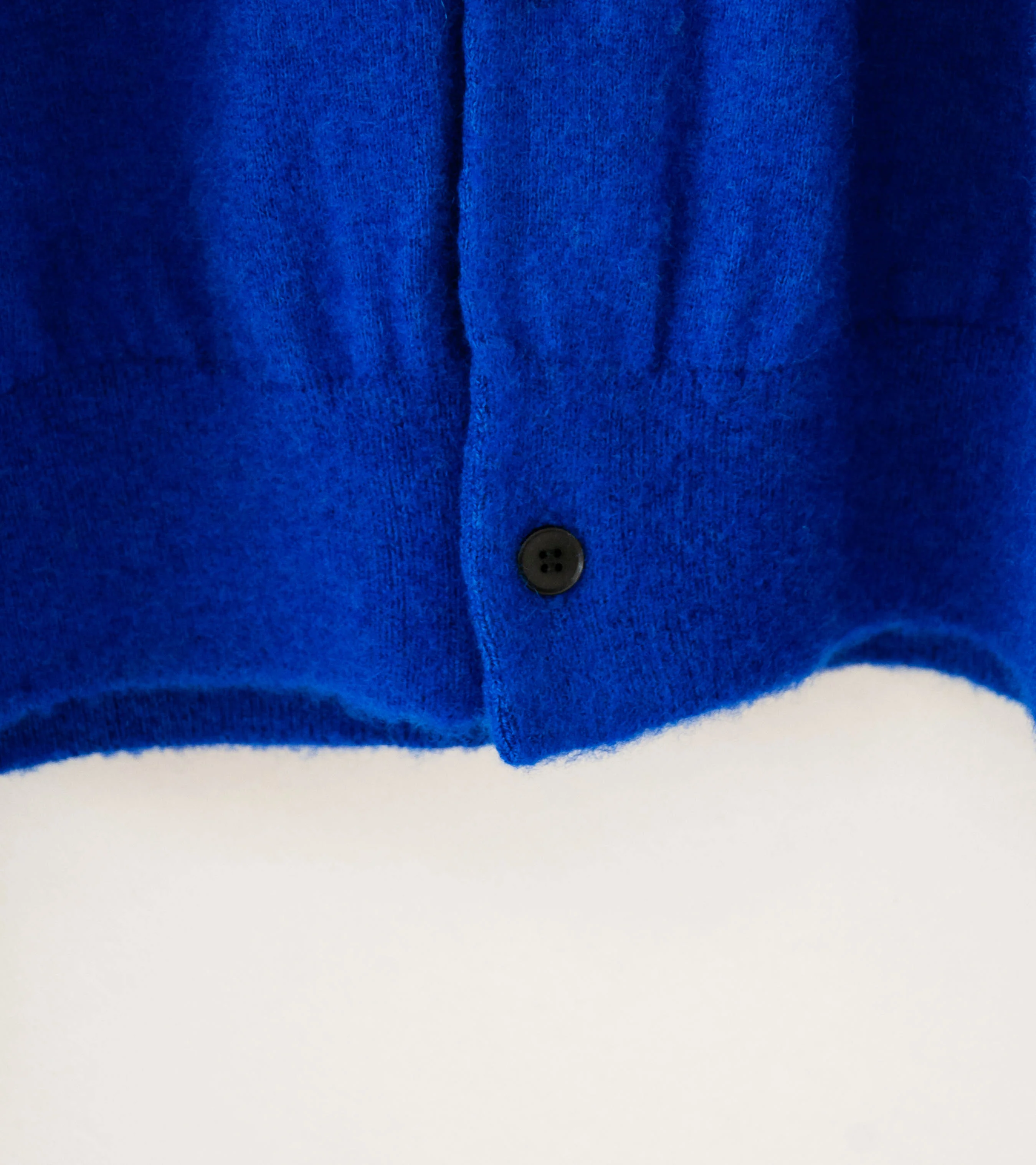 Auralee 'Brushed Cashmere Cotton Knit Cardigan' (Royal Blue) - Image 4