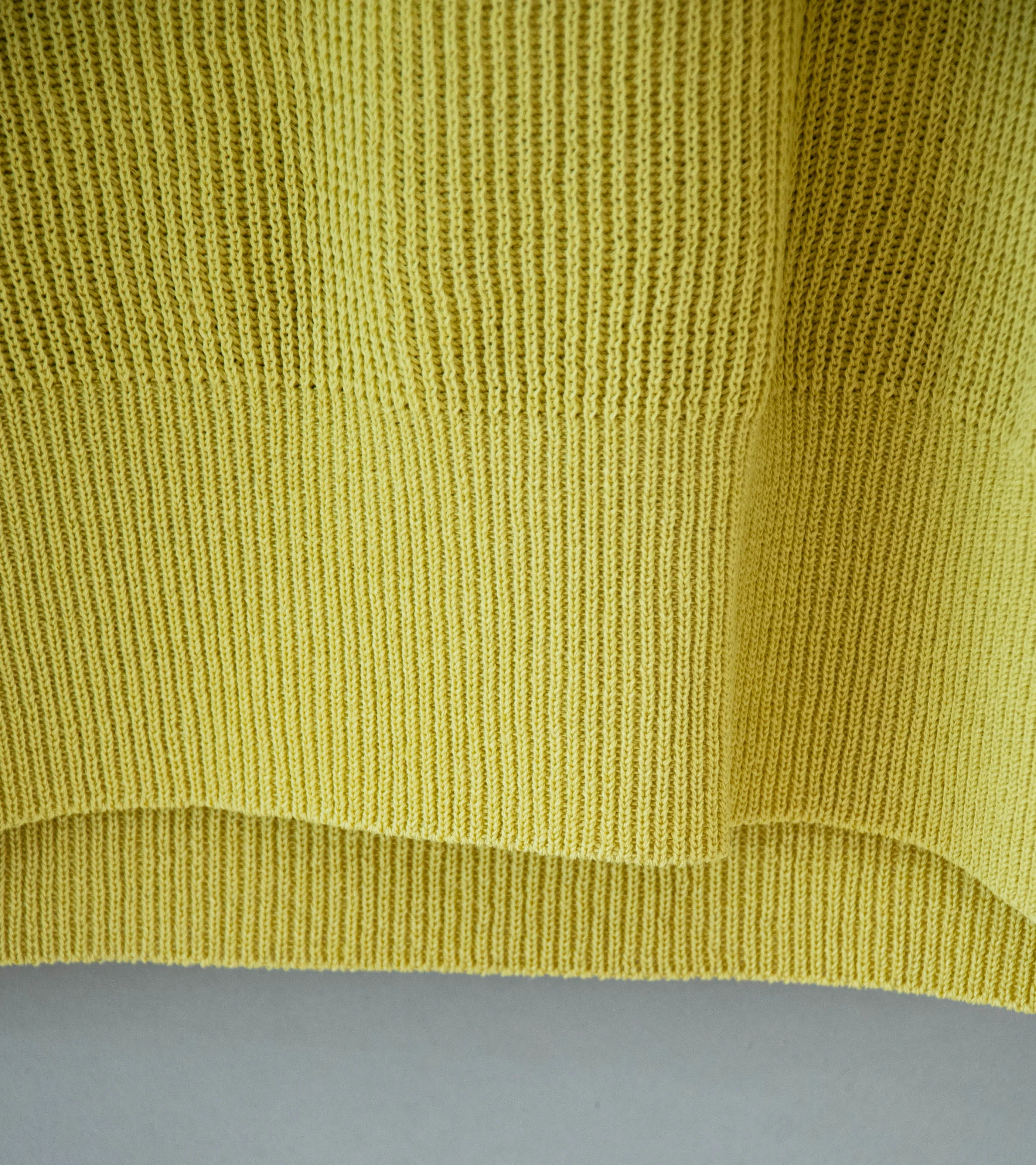 Auralee 'Flat Yarn Rib Knit Vest' (Dusty Yellow) - Image 4