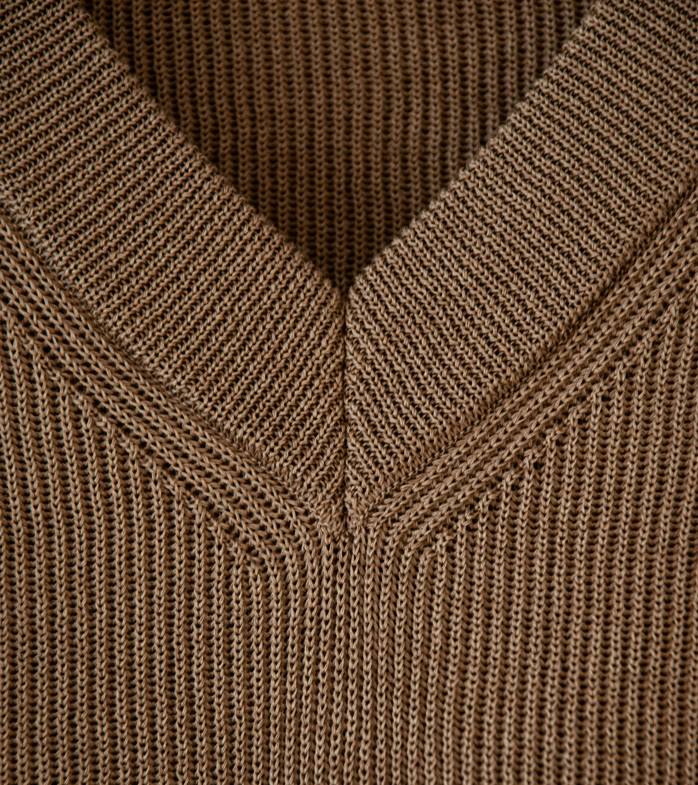 Auralee 'Flat Yarn Rib Knit Vest' (Light Brown) - Image 6