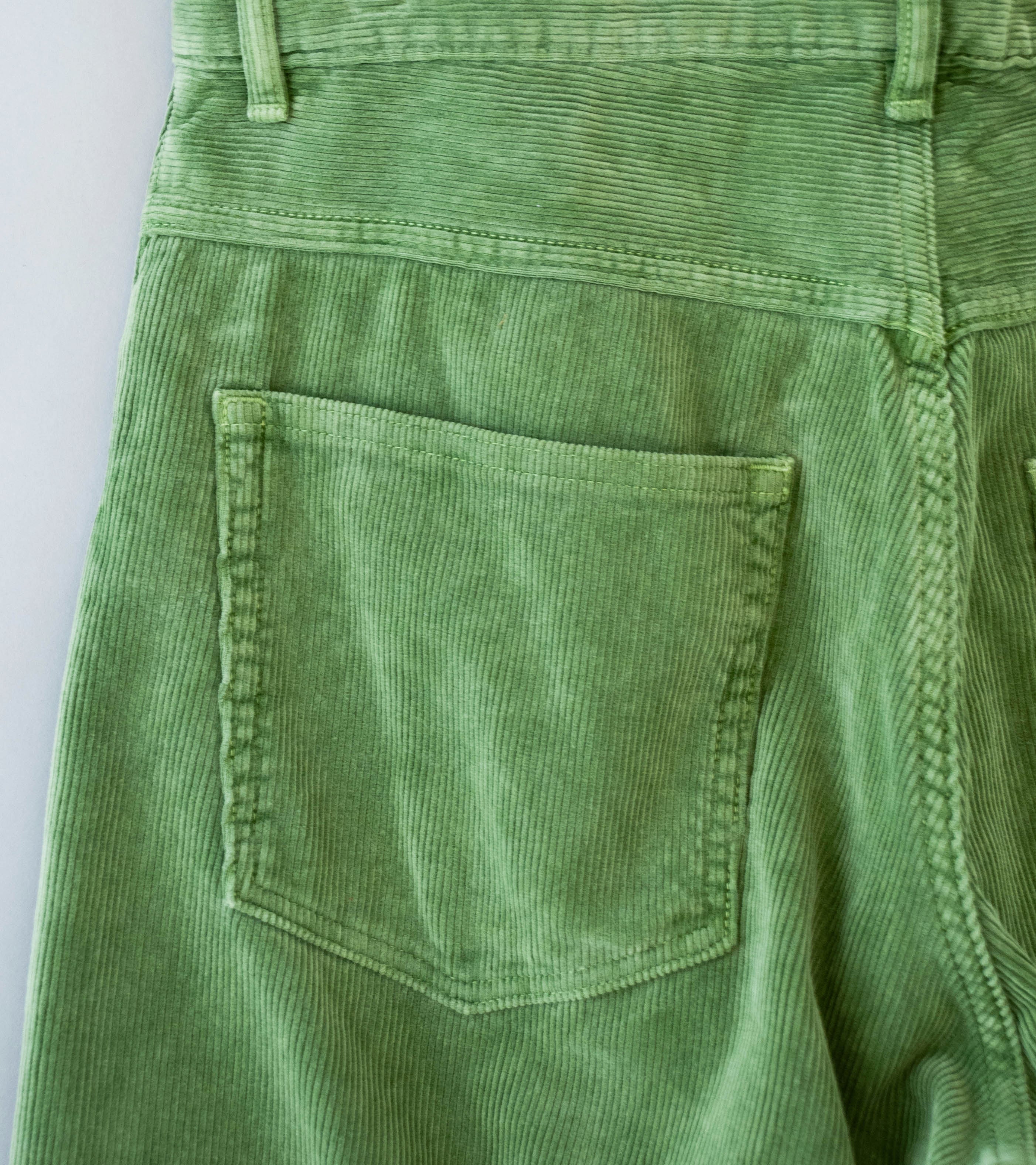 Auralee 'Garment Dyed Finx Corduroy 5P Wide Pants' (Dusty Green) - Image 6