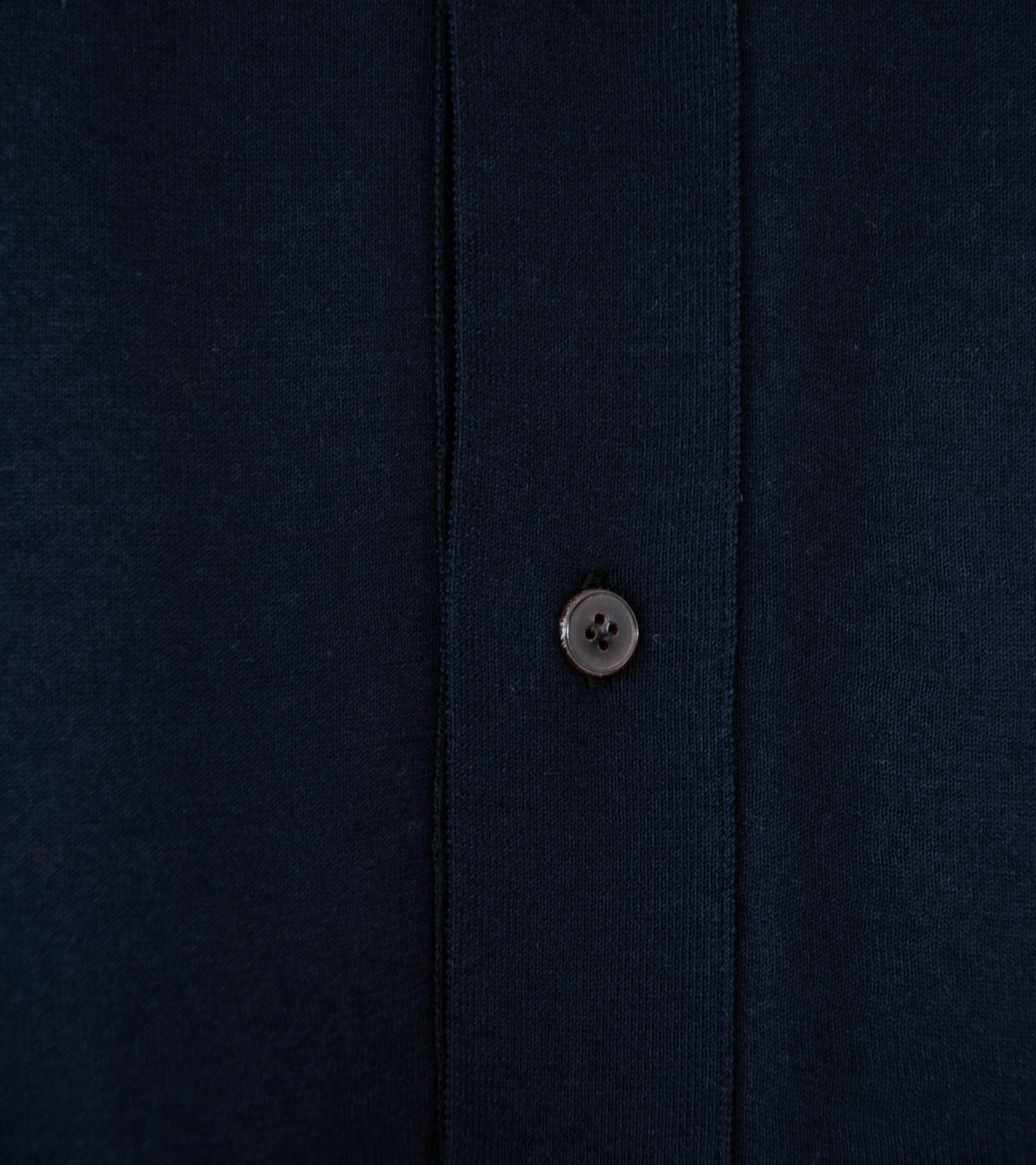 Auralee 'Giza High Gauge Knit Half Sleeved Cardigan' (Dark Navy) - Image 4