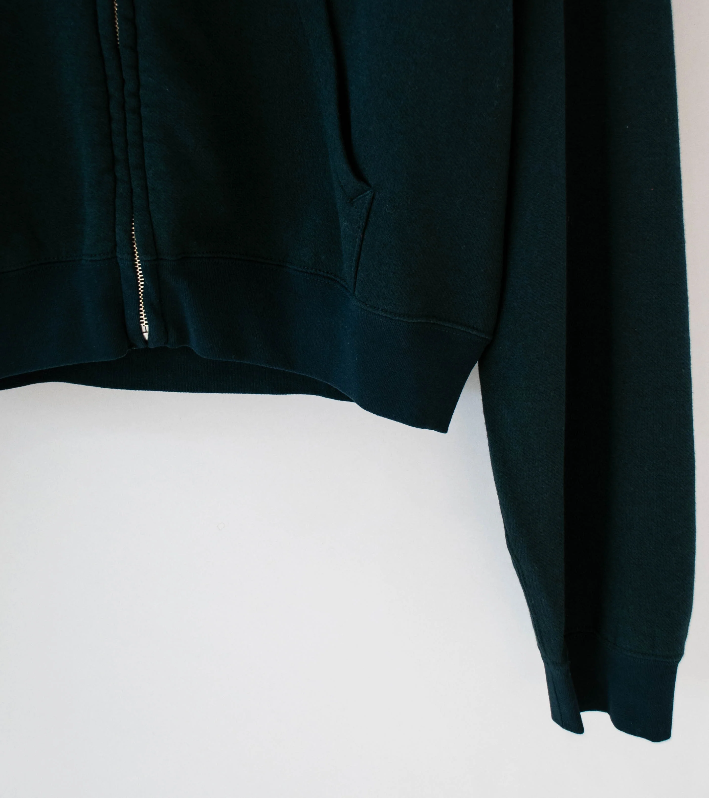 Auralee 'High Twist Light Sweat Zip Parka' (Black) - Image 3