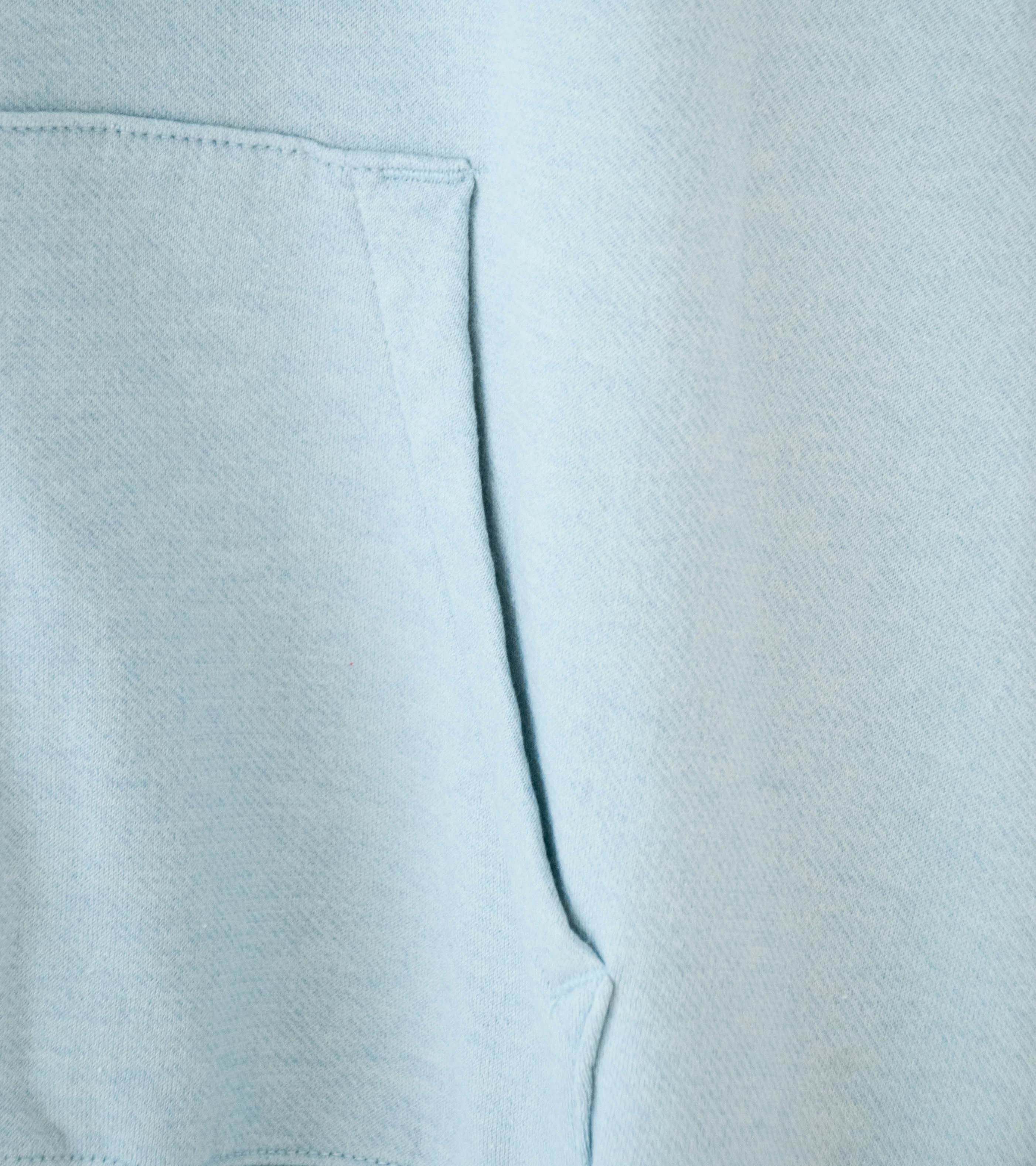 Auralee 'High Twist Light Sweat Zip Parka' (Pale Blue) - Image 4