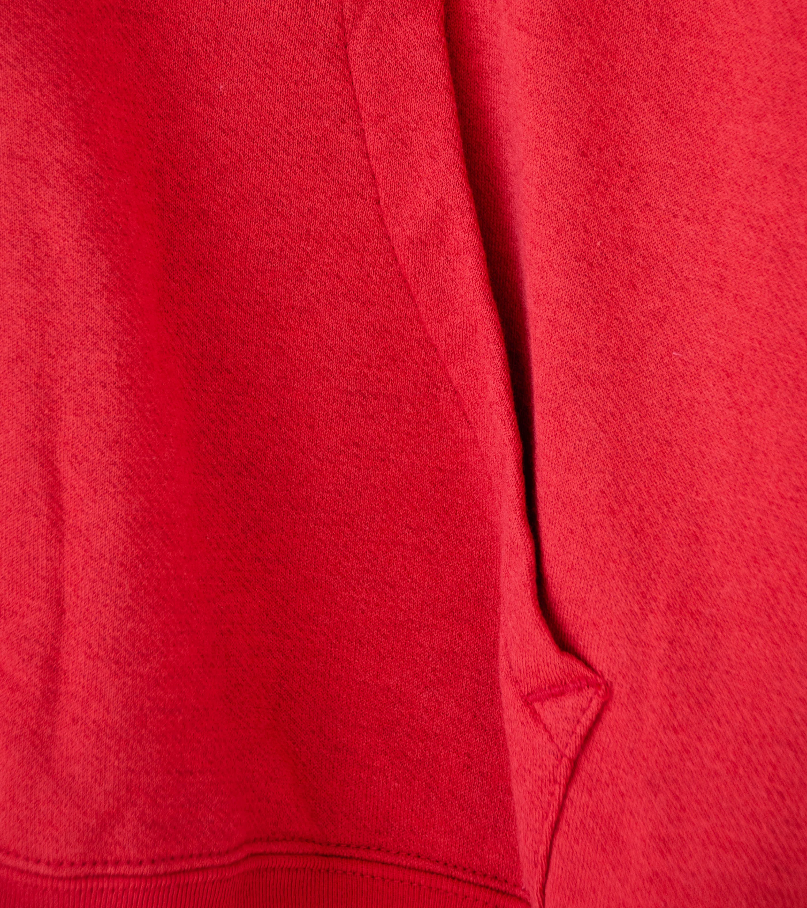 Auralee 'High Twist Light Sweat Zip Parka' (Red) - Image 4