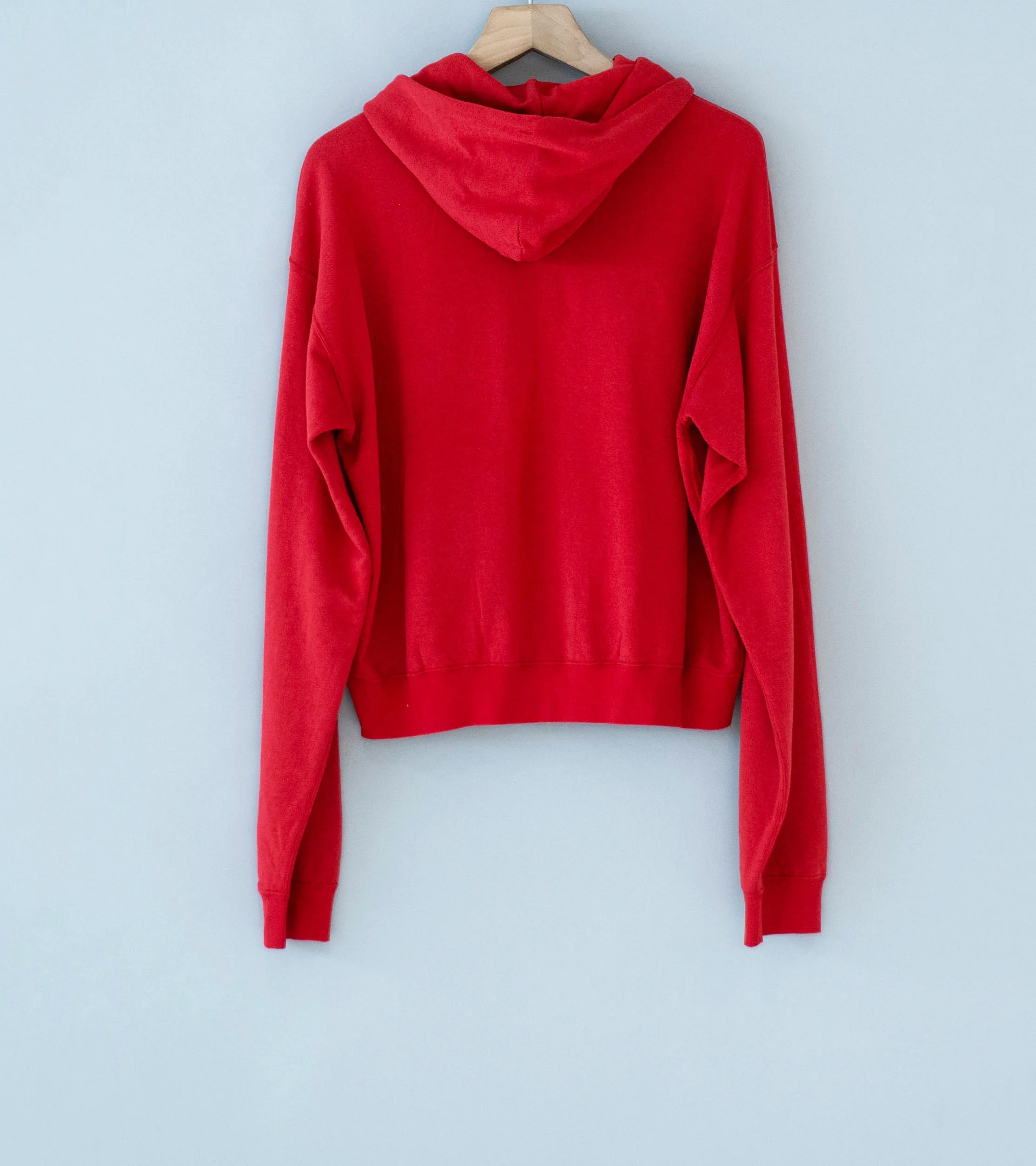 Auralee 'High Twist Light Sweat Zip Parka' (Red) - Image 6
