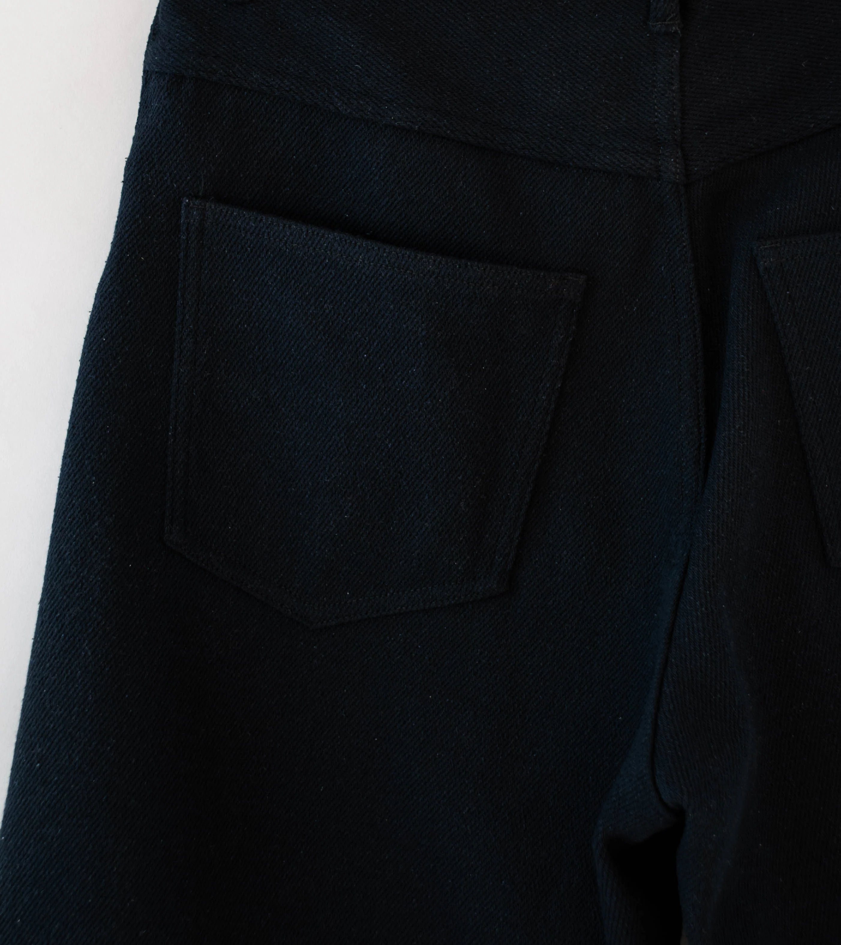 Auralee 'Silk Nep Denim 5P Wide Shorts' (Black) - Image 6