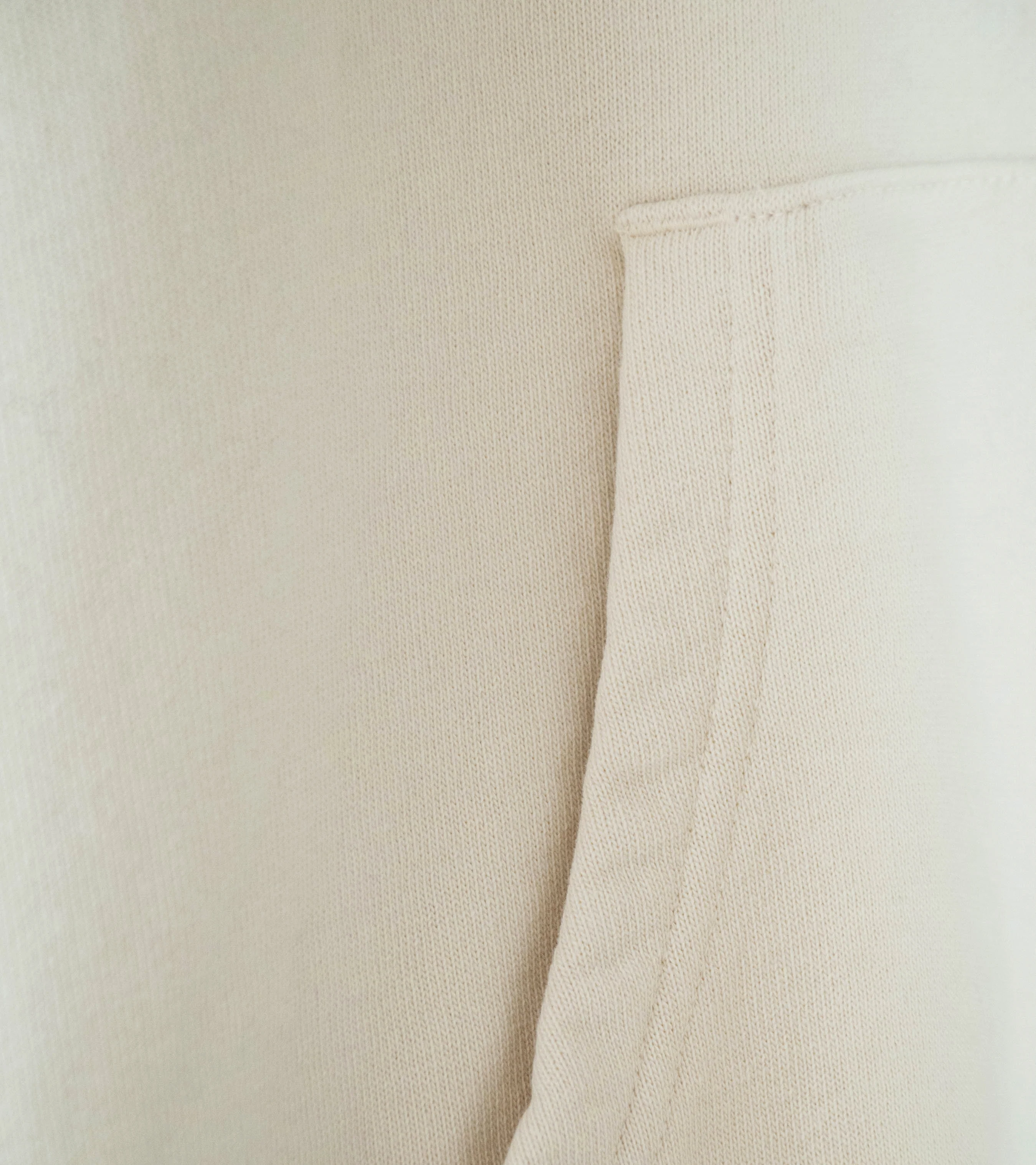 Auralee 'Smooth Soft BD Sweat P/O Parka' (Smoky White / Light Yellow) - Image 4
