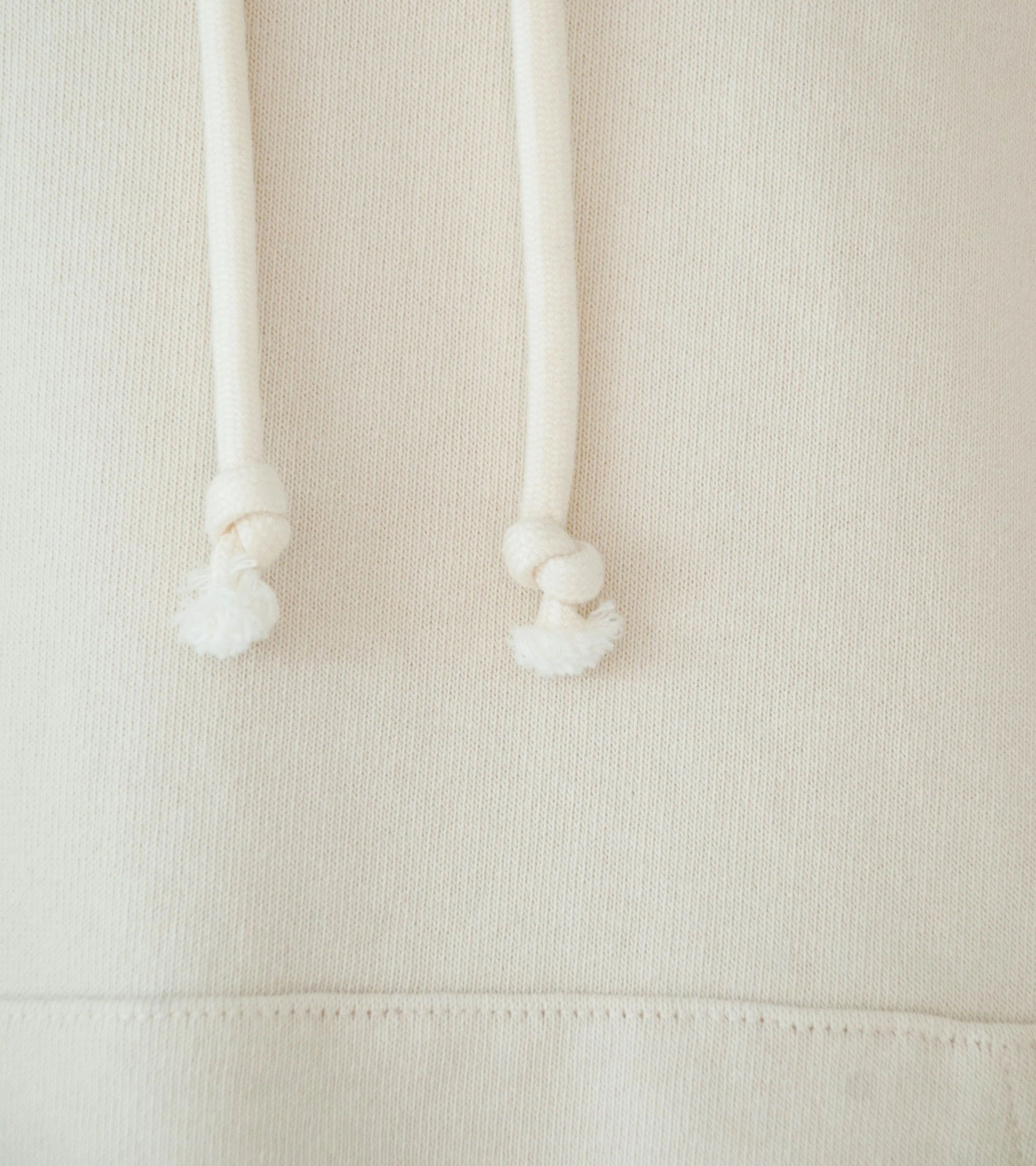 Auralee 'Smooth Soft BD Sweat P/O Parka' (Smoky White / Light Yellow) - Image 8