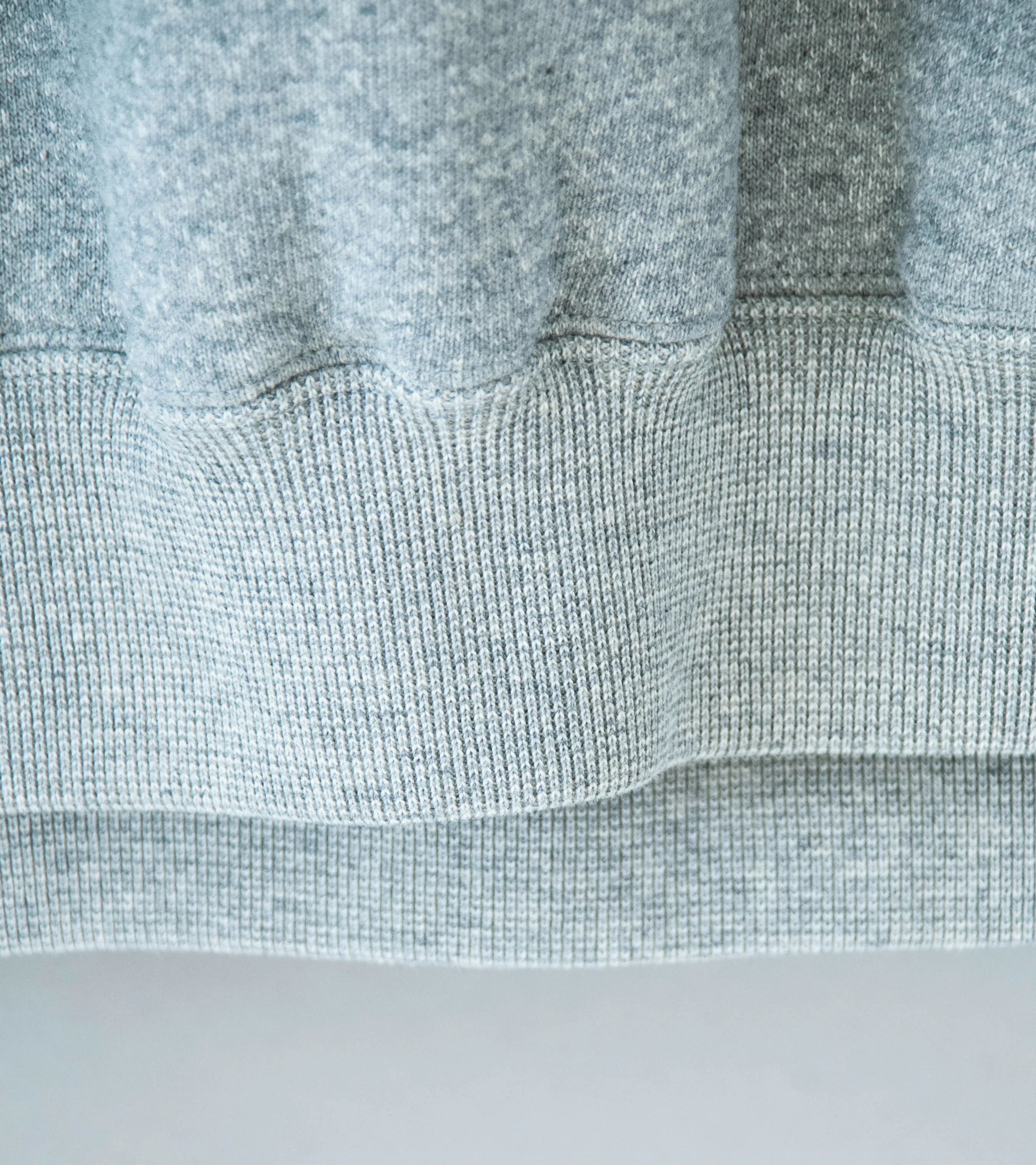 Auralee 'Smooth Soft BD Sweat P/O Parka' (Top Gray / Dusty Blue) - Image 5