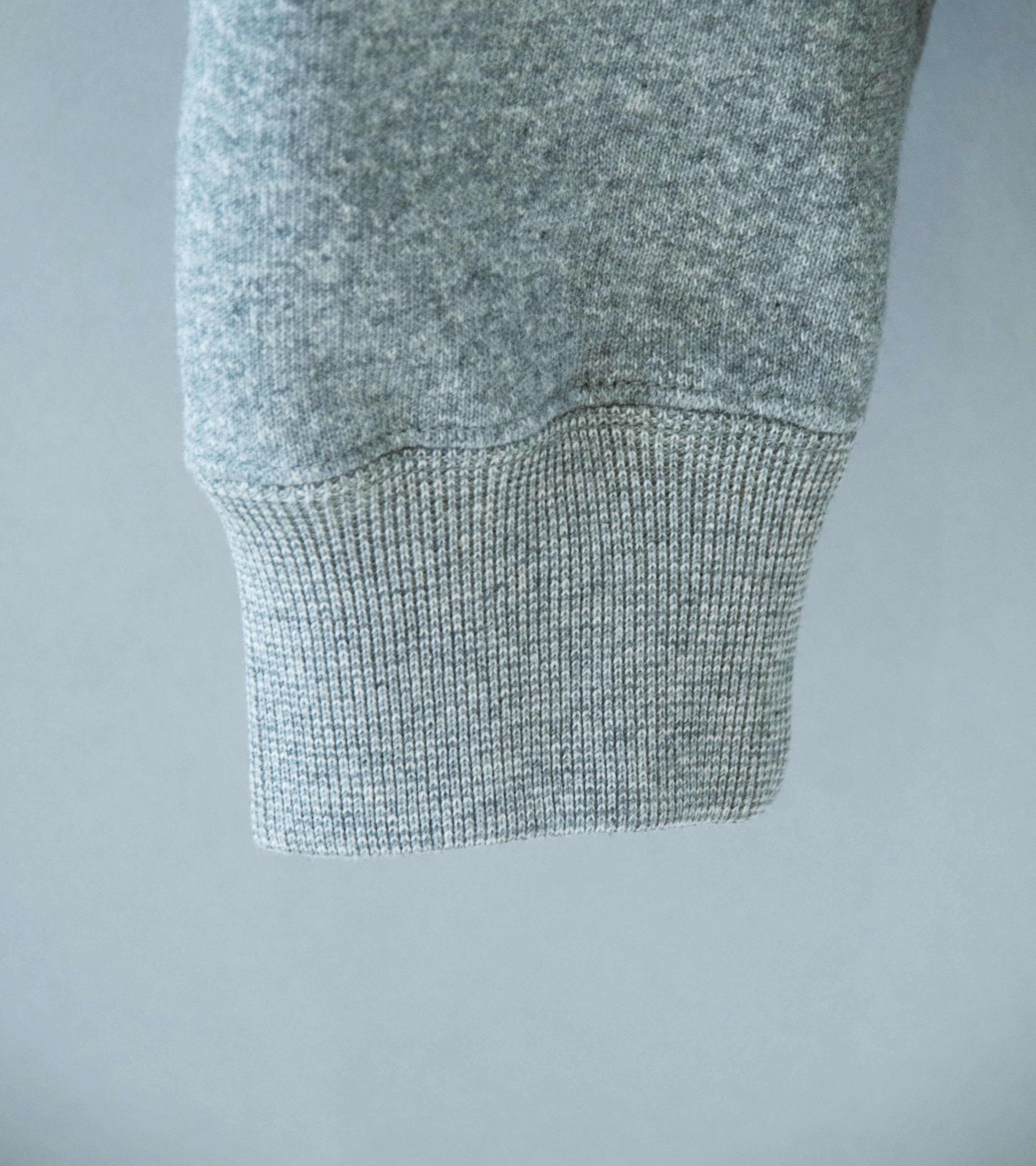 Auralee 'Smooth Soft BD Sweat P/O Parka' (Top Gray / Dusty Blue) - Image 6