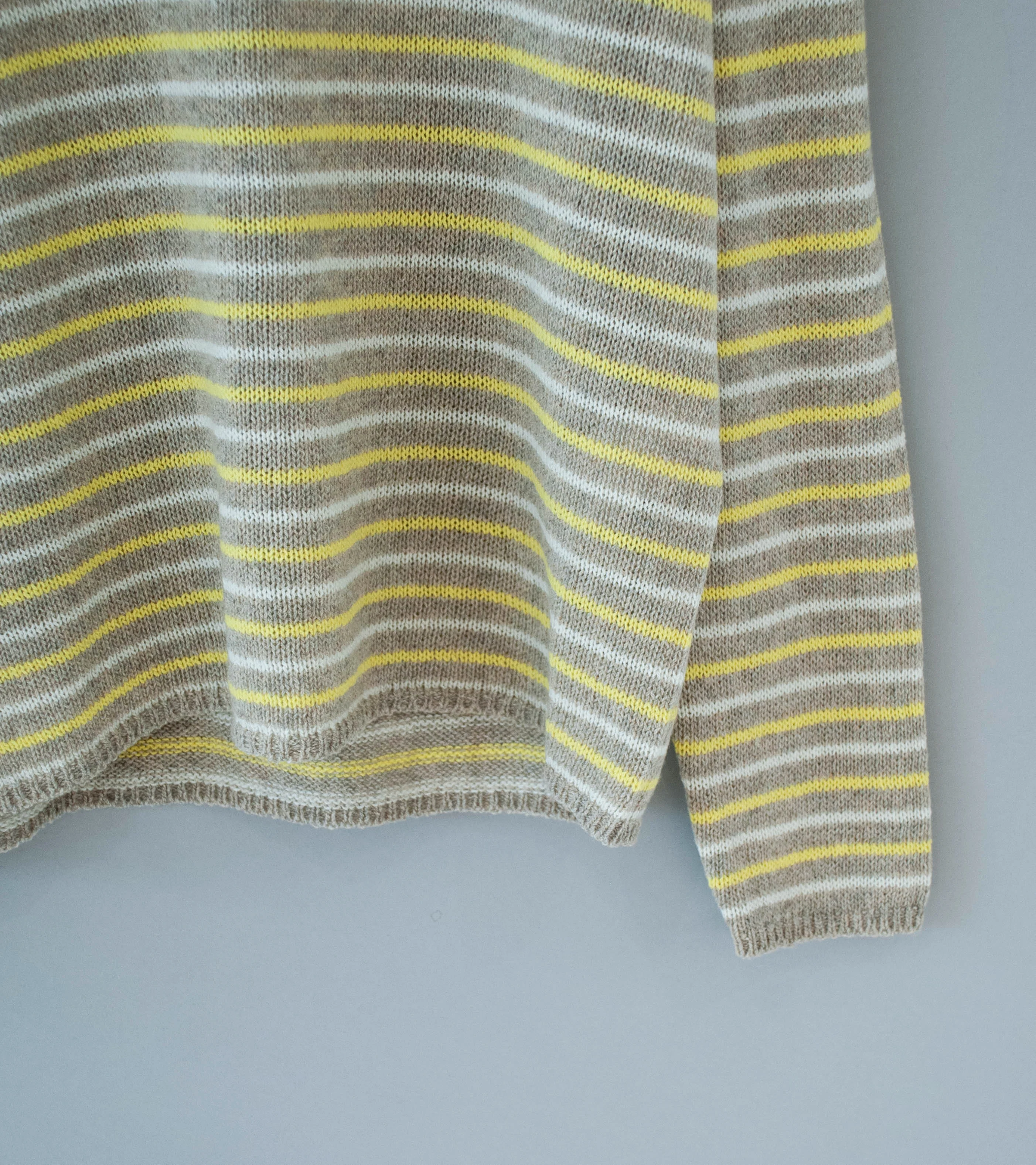 Auralee 'Summer Cashmere Knit P/O' (Beige / Yellow) - Image 3