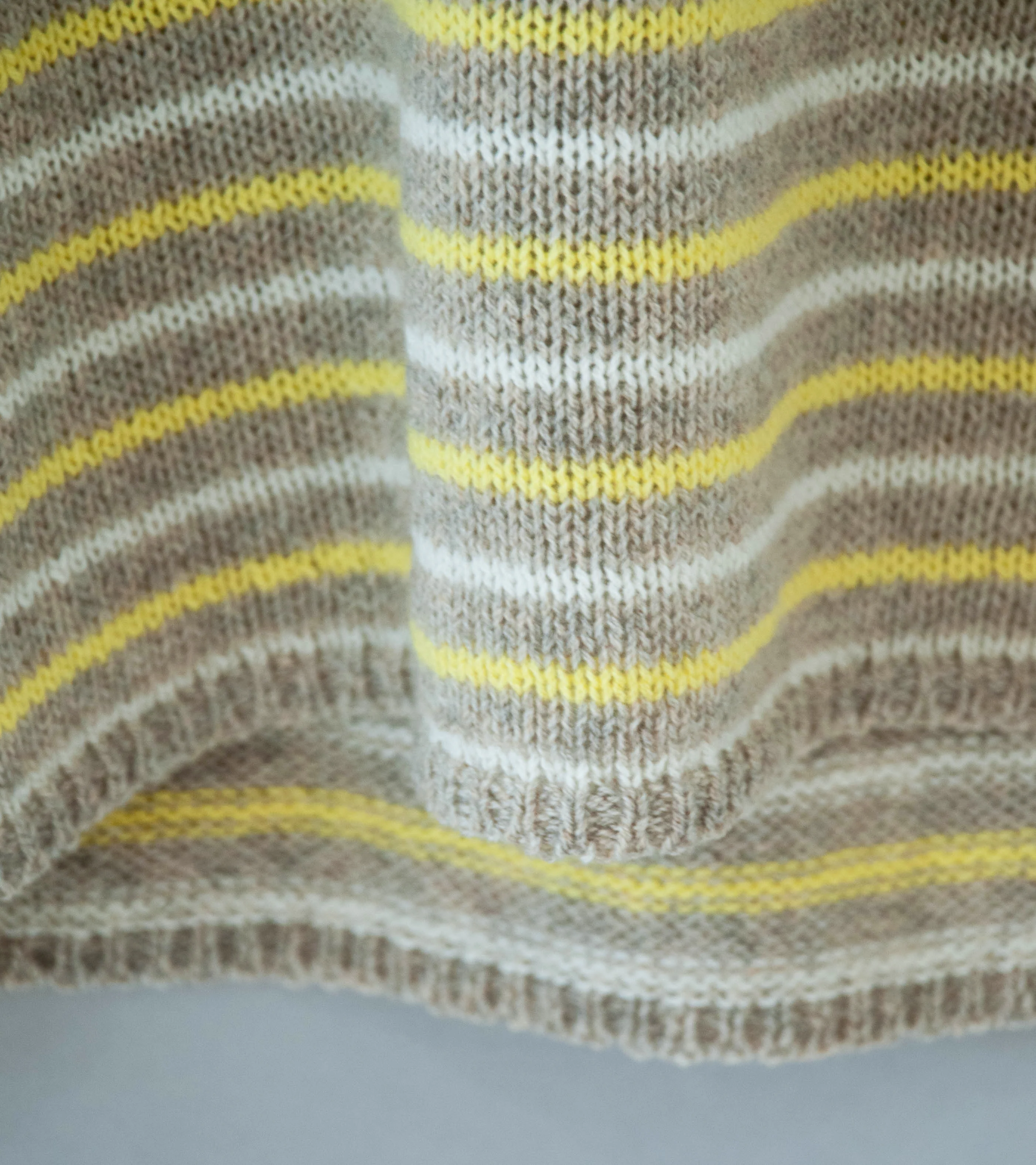 Auralee 'Summer Cashmere Knit P/O' (Beige / Yellow) - Image 4
