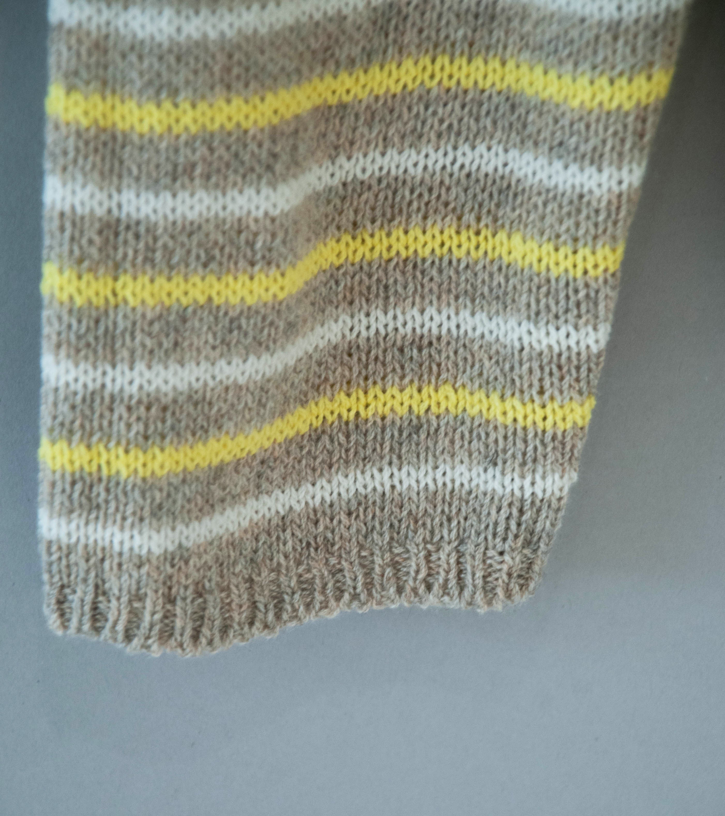Auralee 'Summer Cashmere Knit P/O' (Beige / Yellow) - Image 5
