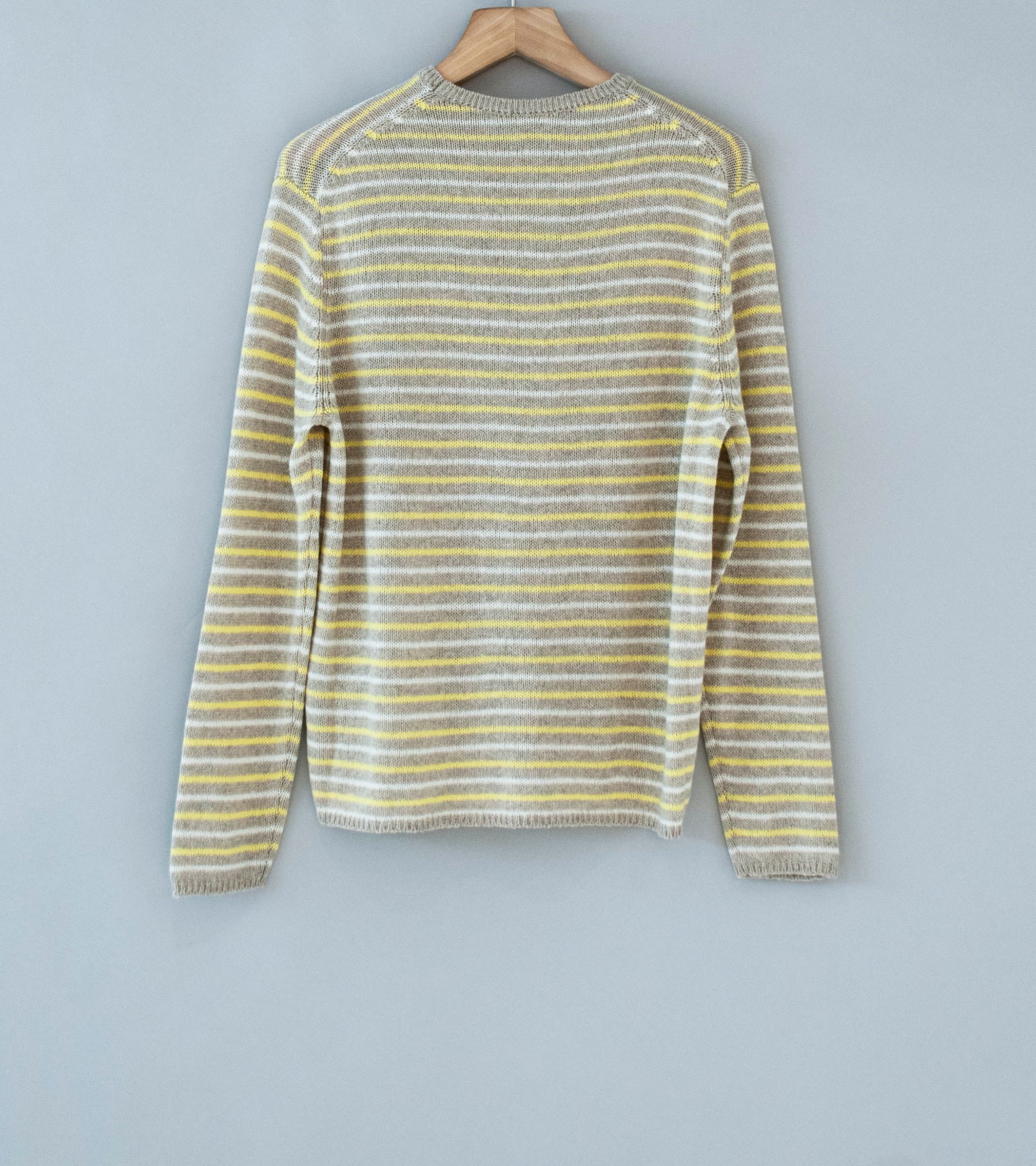 Auralee 'Summer Cashmere Knit P/O' (Beige / Yellow) - Image 8