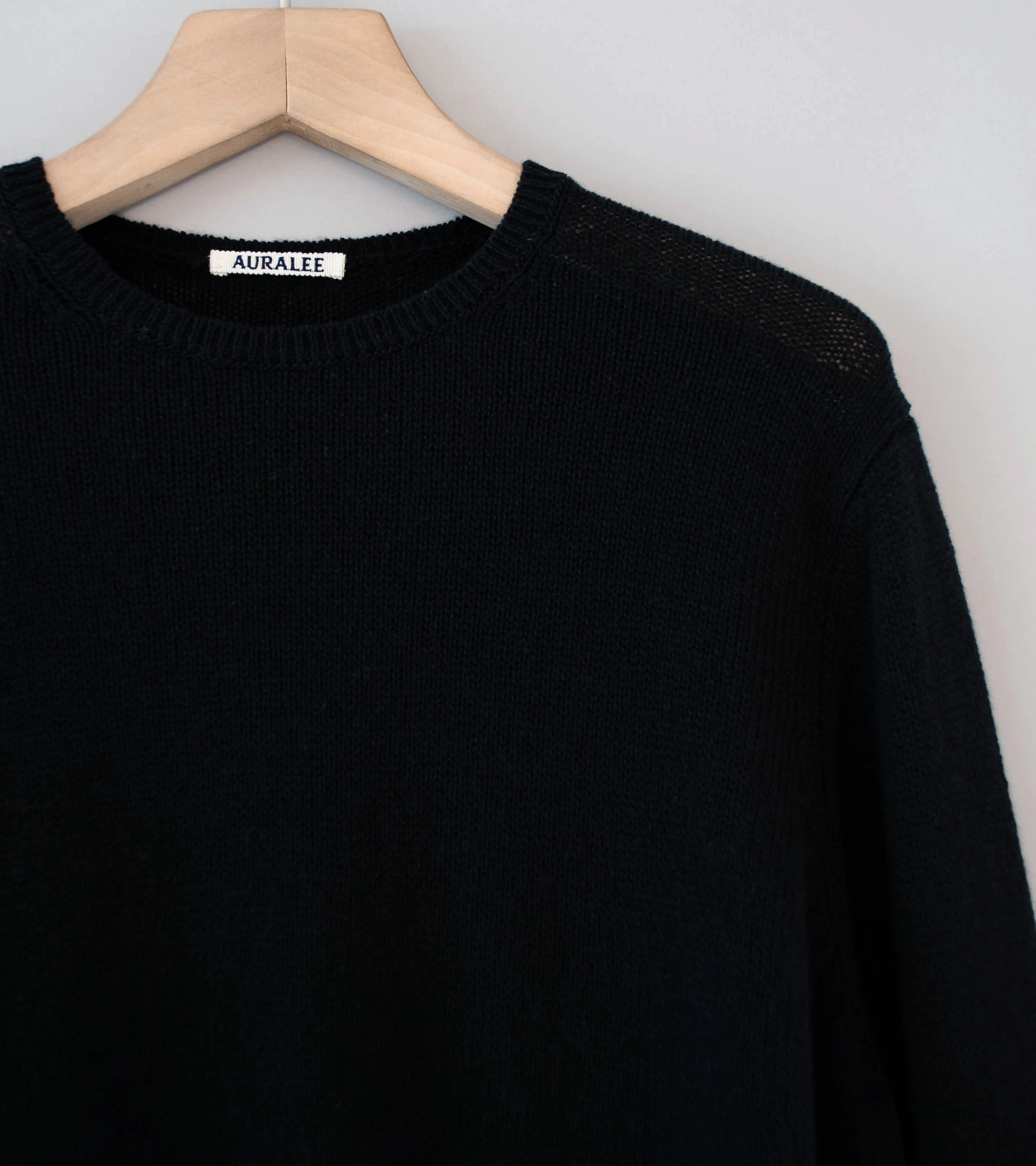 Auralee 'Summer Cashmere Knit P/O' (Black) - Image 2