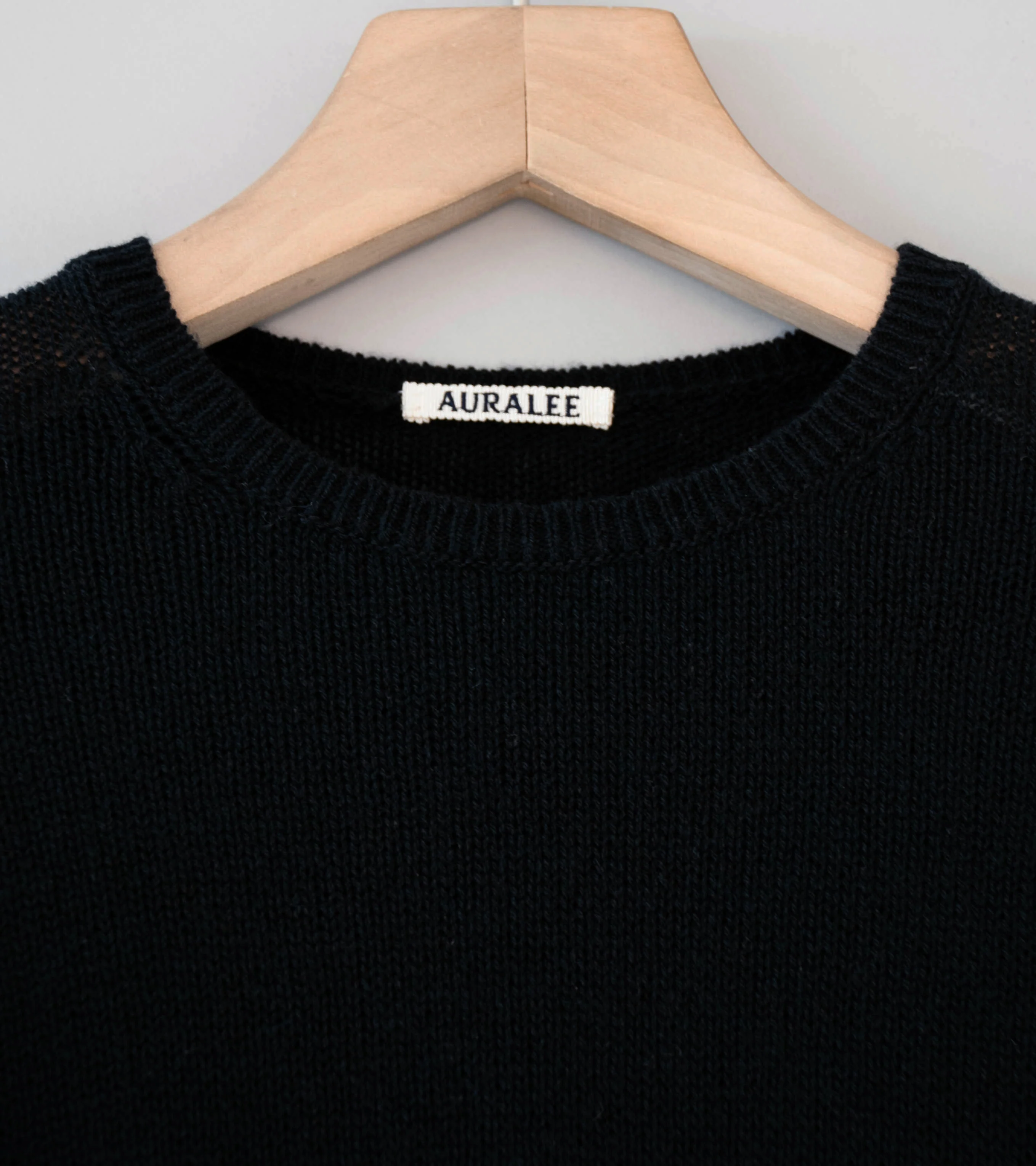 Auralee 'Summer Cashmere Knit P/O' (Black) - Image 6