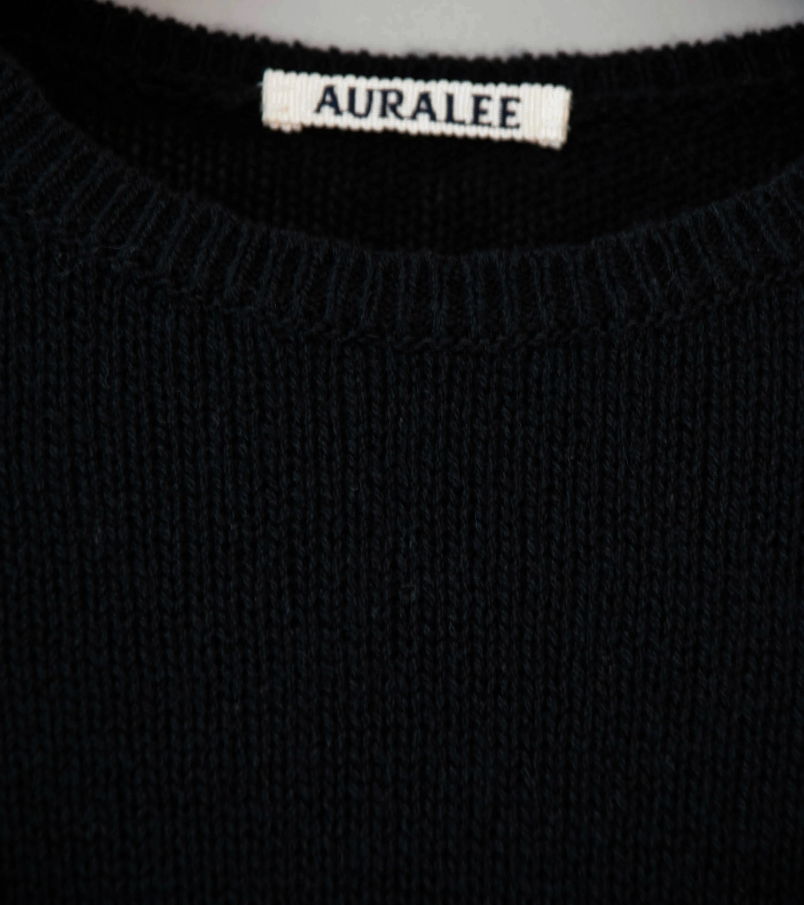 Auralee 'Summer Cashmere Knit P/O' (Black) - Image 7