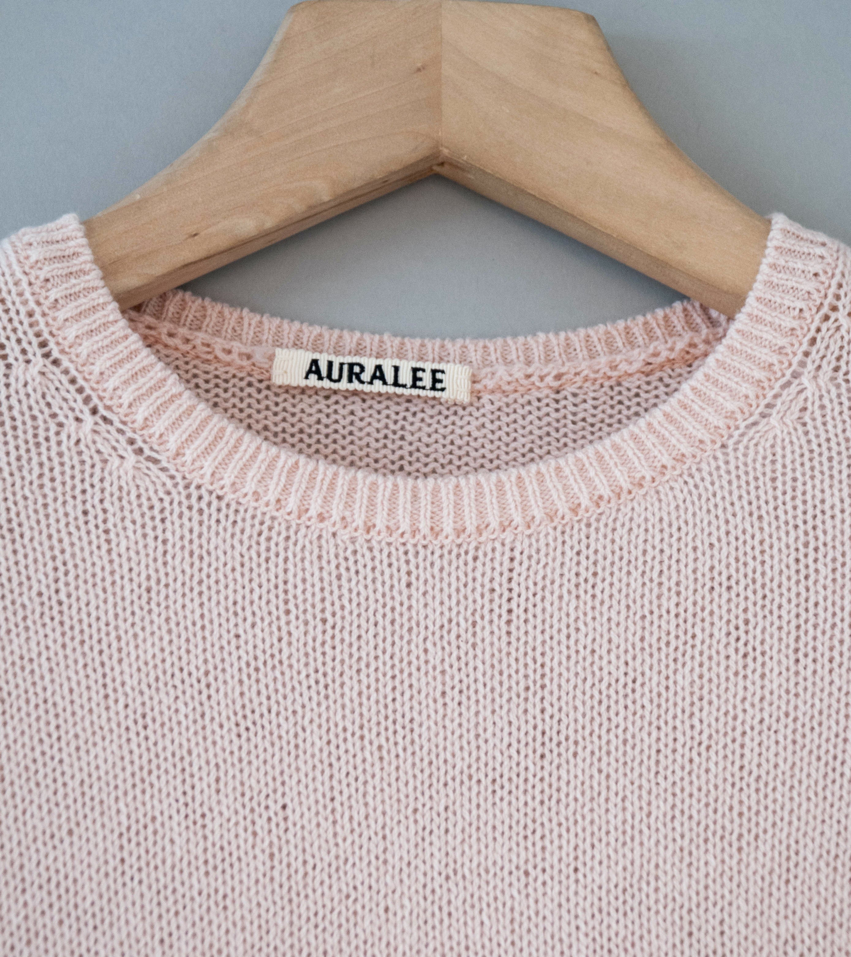 Auralee 'Summer Cashmere Knit P/O' (Light Pink) - Image 6