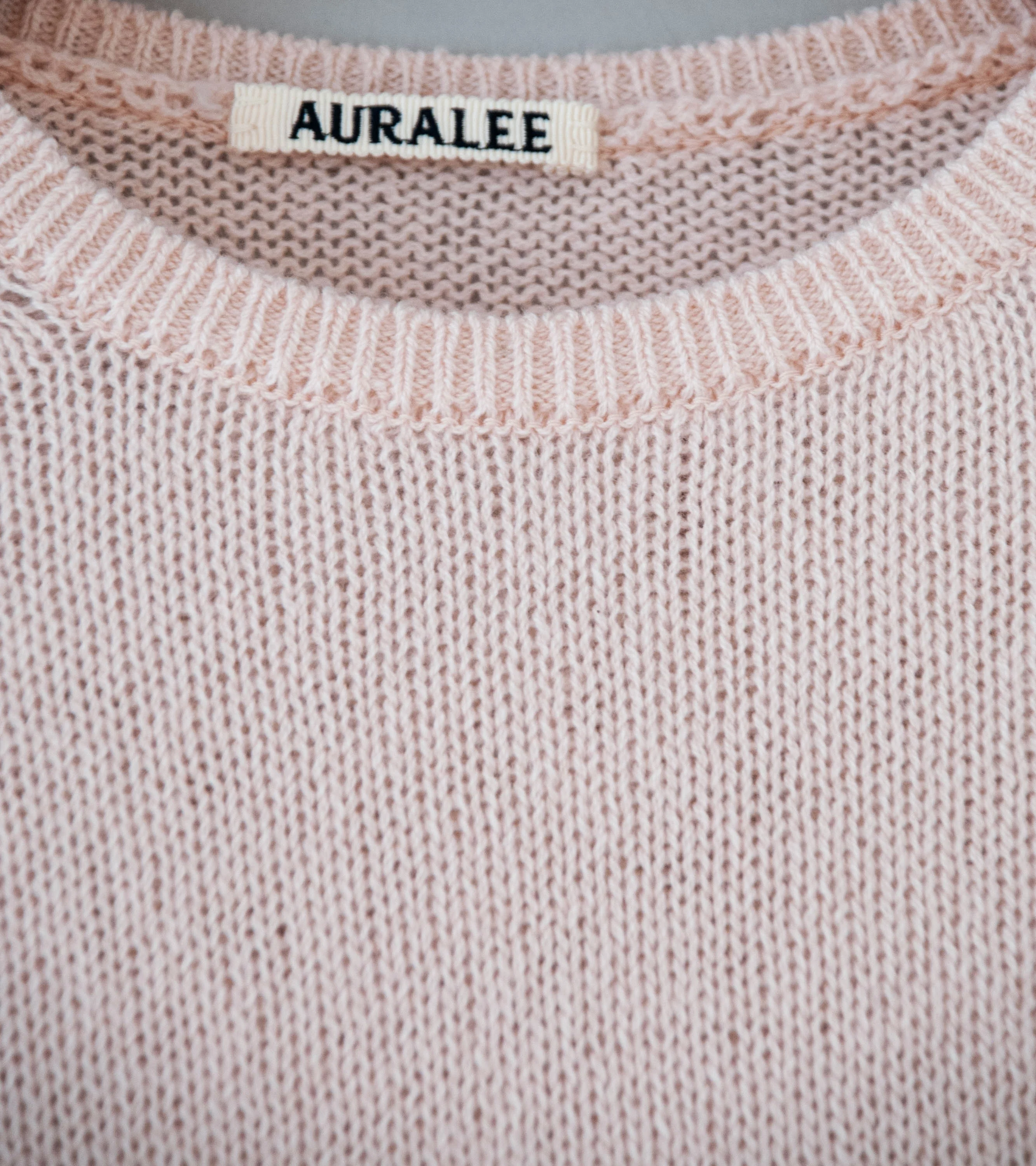 Auralee 'Summer Cashmere Knit P/O' (Light Pink) - Image 7