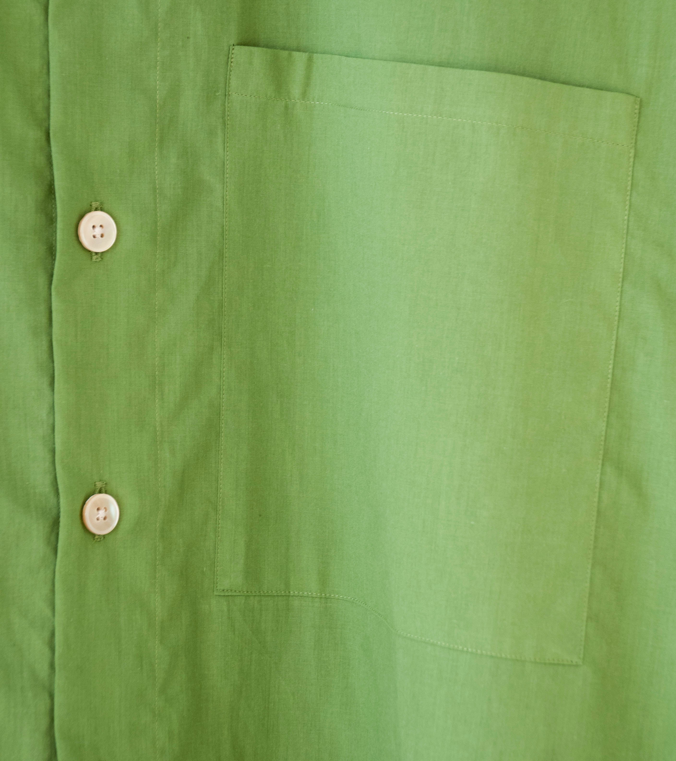Auralee 'Super Fine Cotton Lawn Shirt' (Dusty Green) - Image 3