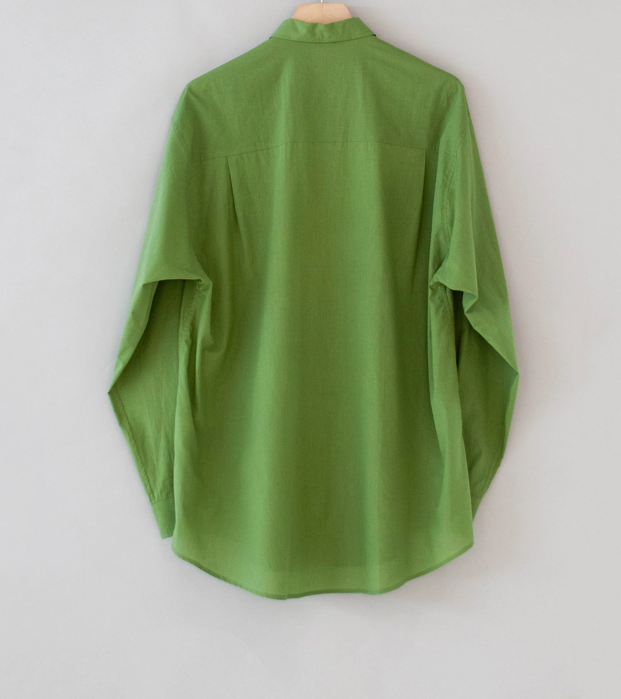 Auralee 'Super Fine Cotton Lawn Shirt' (Dusty Green) - Image 7