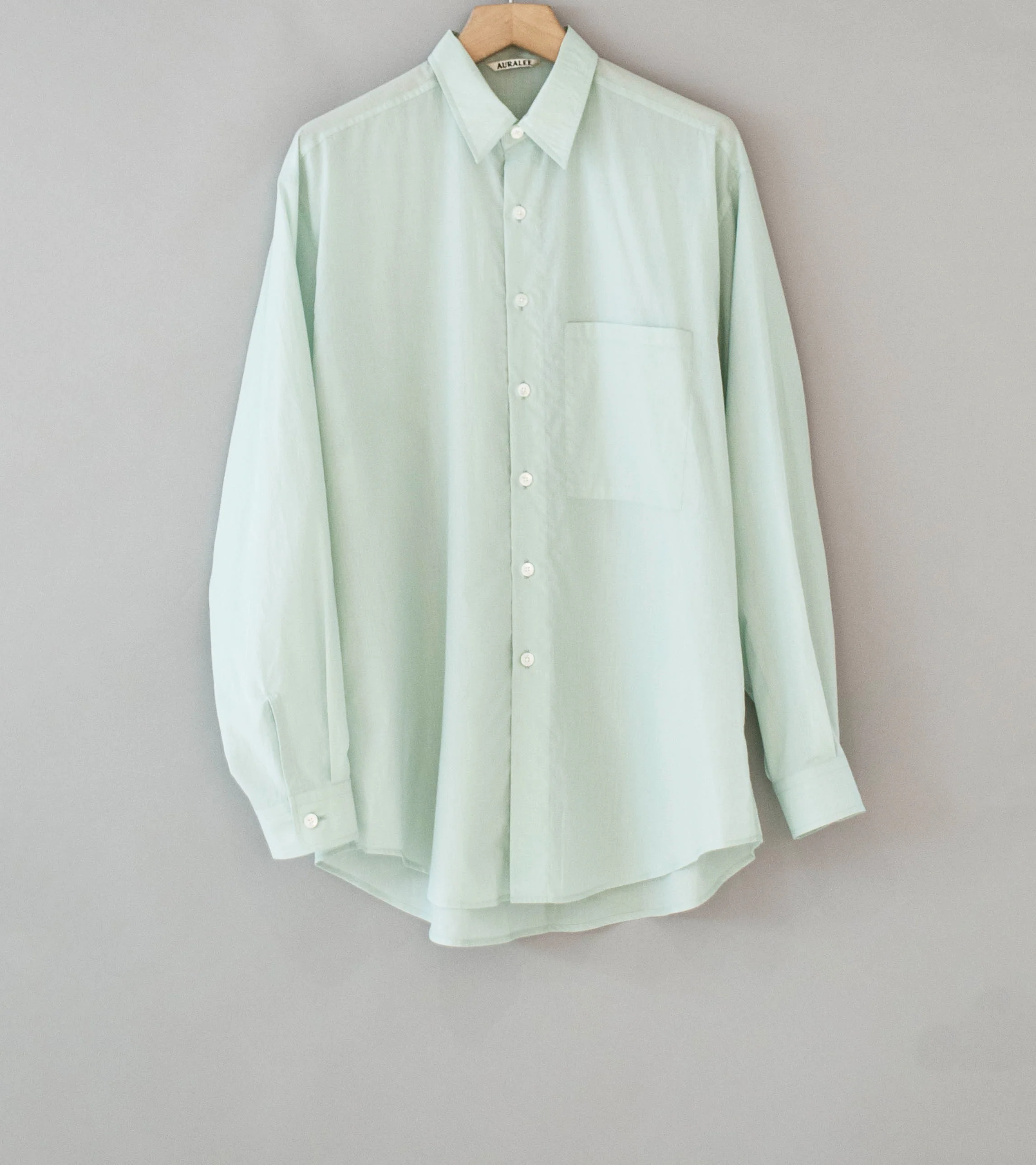 Auralee 'Super Fine Cotton Lawn Shirt' (Pale Blue)