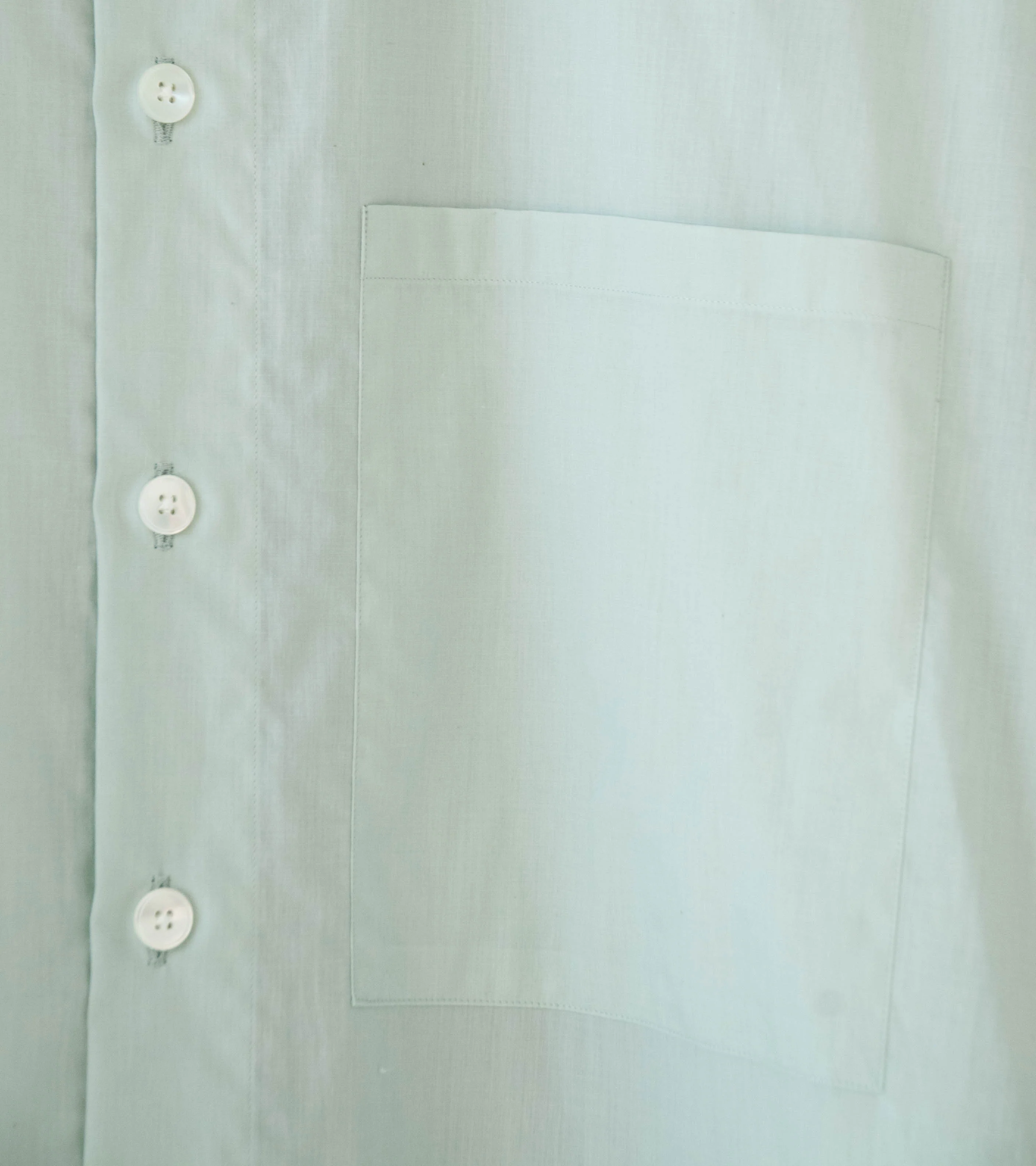 Auralee 'Super Fine Cotton Lawn Shirt' (Pale Blue) - Image 3