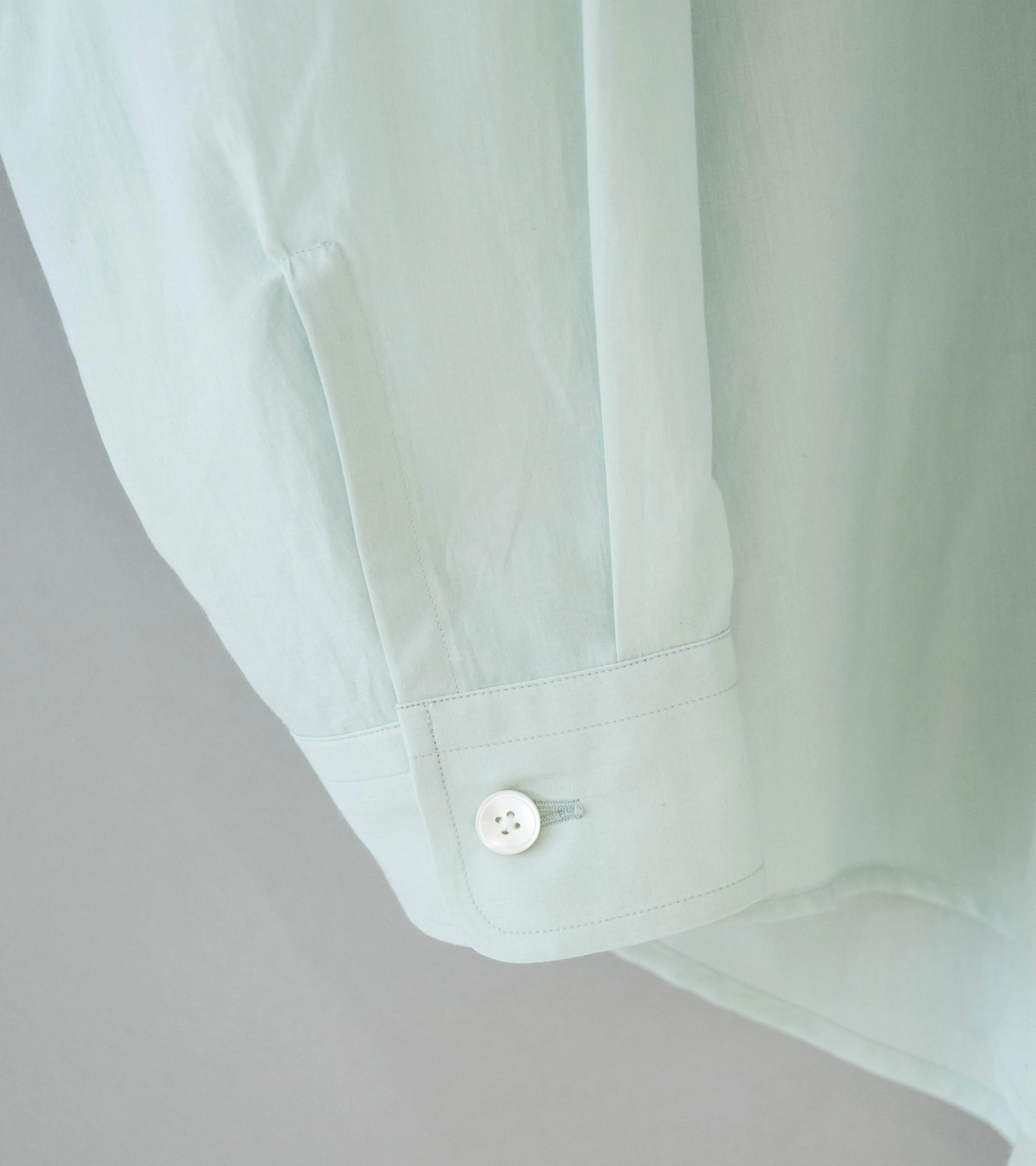 Auralee 'Super Fine Cotton Lawn Shirt' (Pale Blue) - Image 6