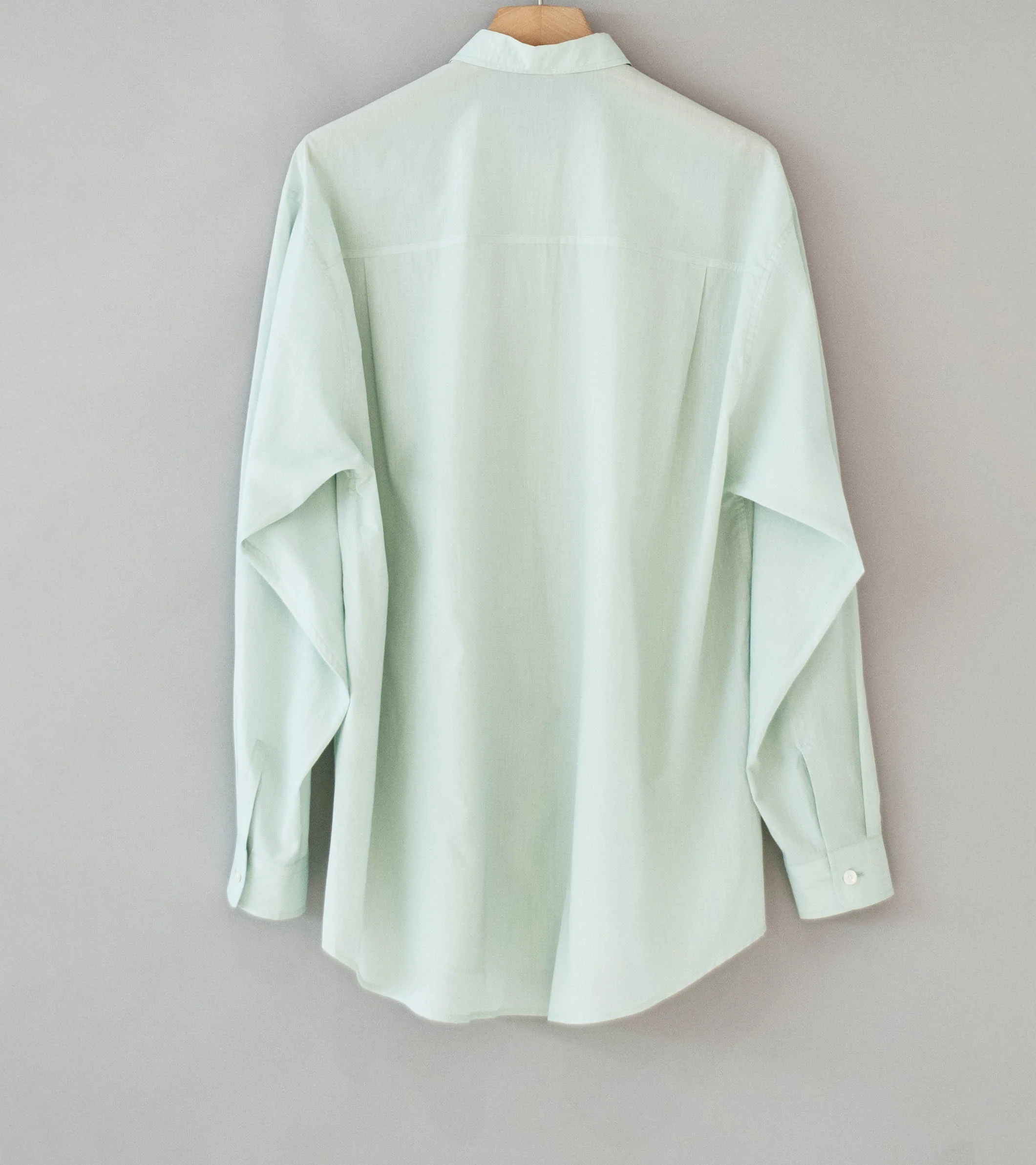 Auralee 'Super Fine Cotton Lawn Shirt' (Pale Blue) - Image 7