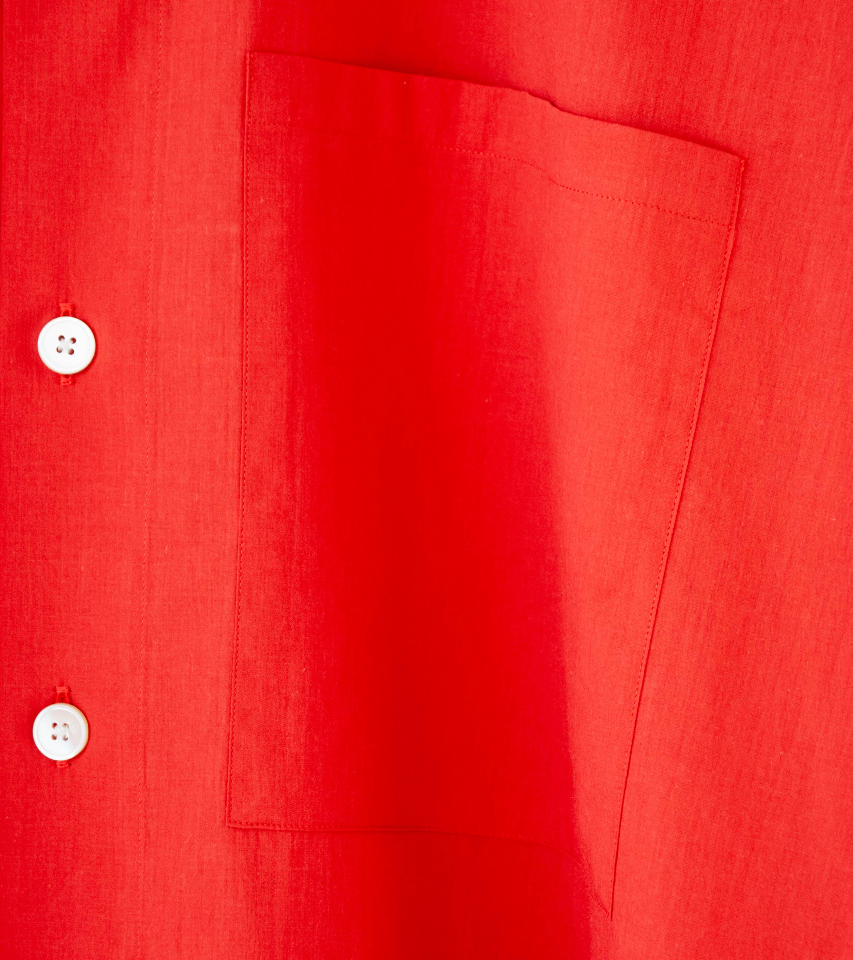 Auralee 'Super Fine Cotton Lawn Shirt' (Red) - Image 3