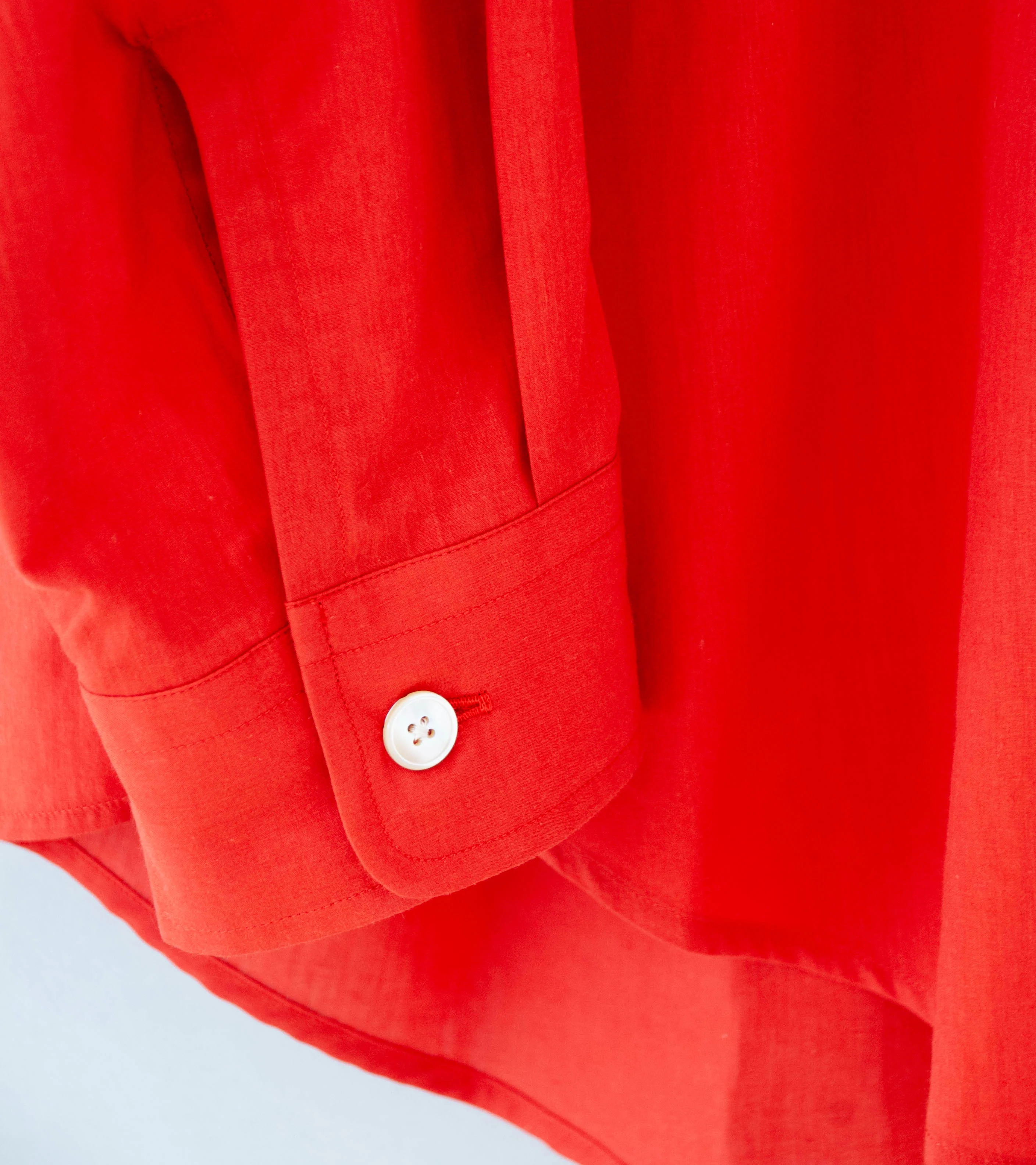 Auralee 'Super Fine Cotton Lawn Shirt' (Red) - Image 5