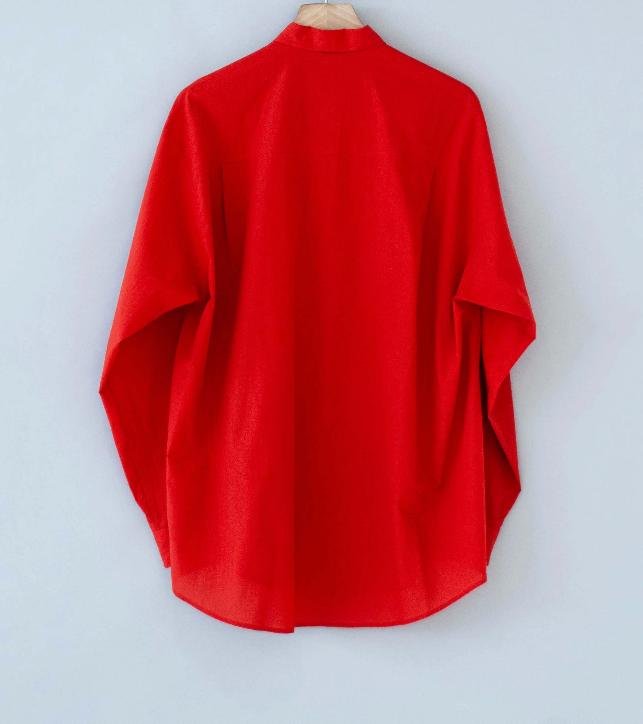 Auralee 'Super Fine Cotton Lawn Shirt' (Red) - Image 7