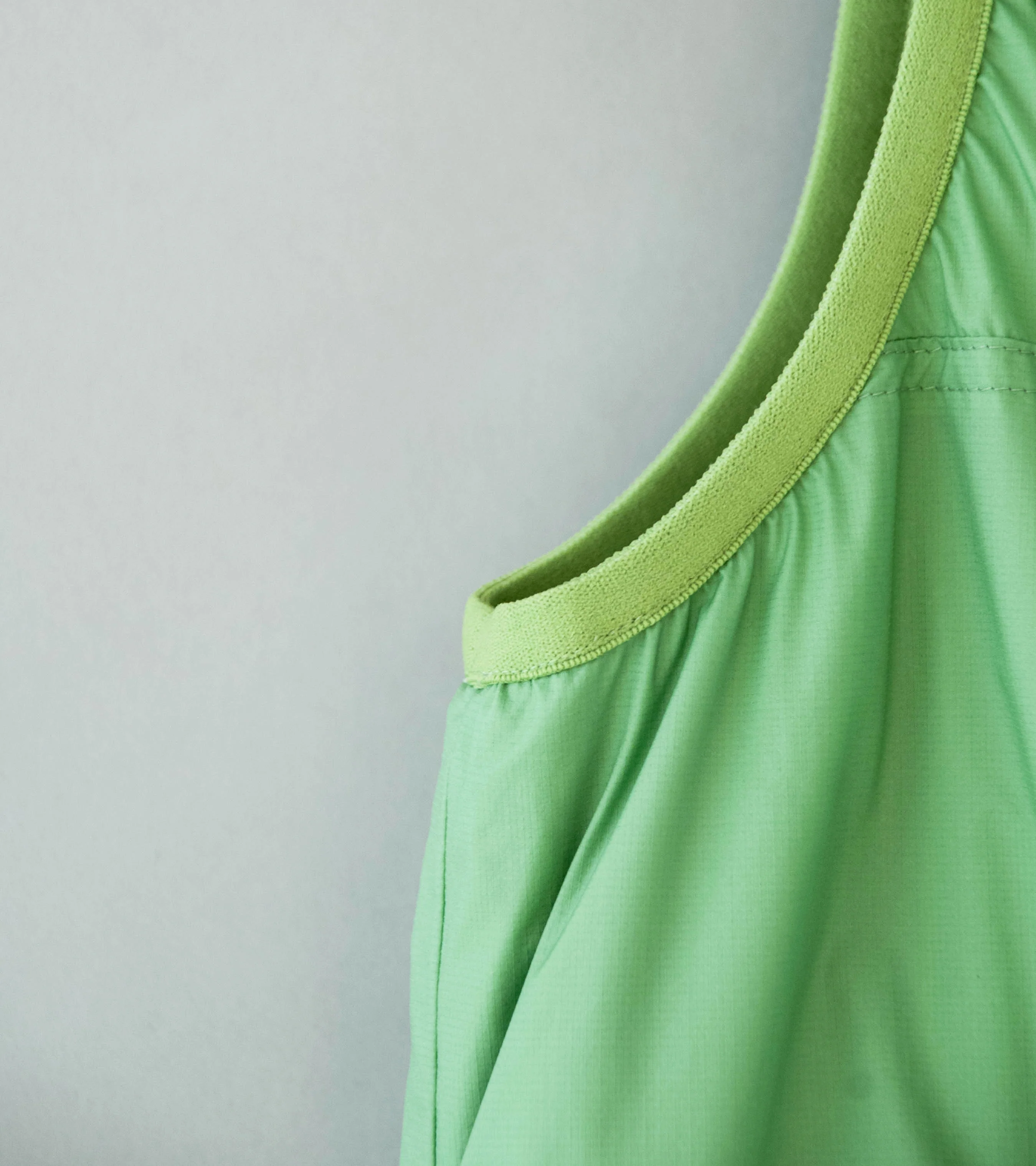 Auralee 'Super Light Nylon Ripstop Down P/O Vest' (Light Green) - Image 4
