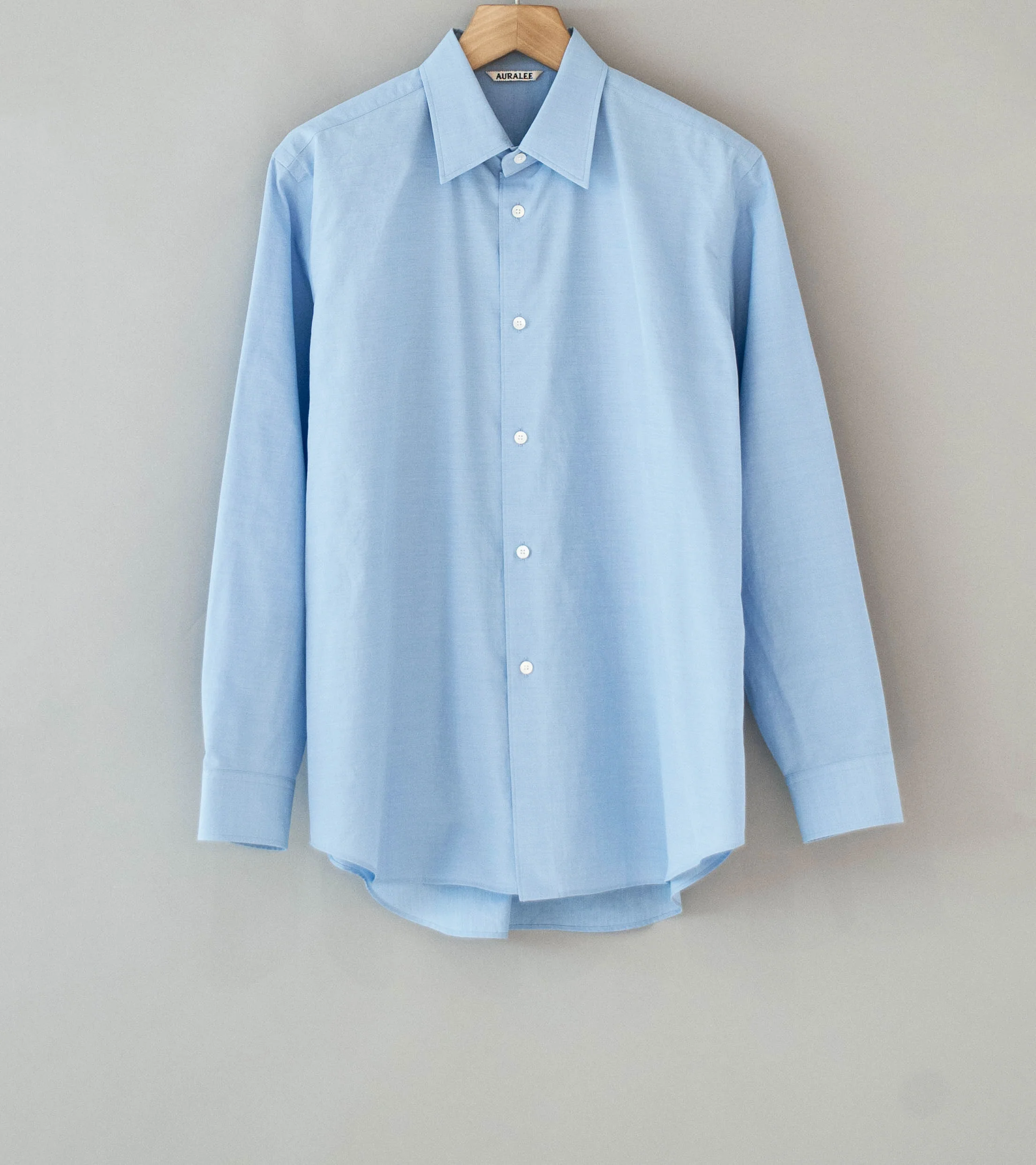 Auralee 'Washed Finx Weather Chambray Shirt' (Light Blue)