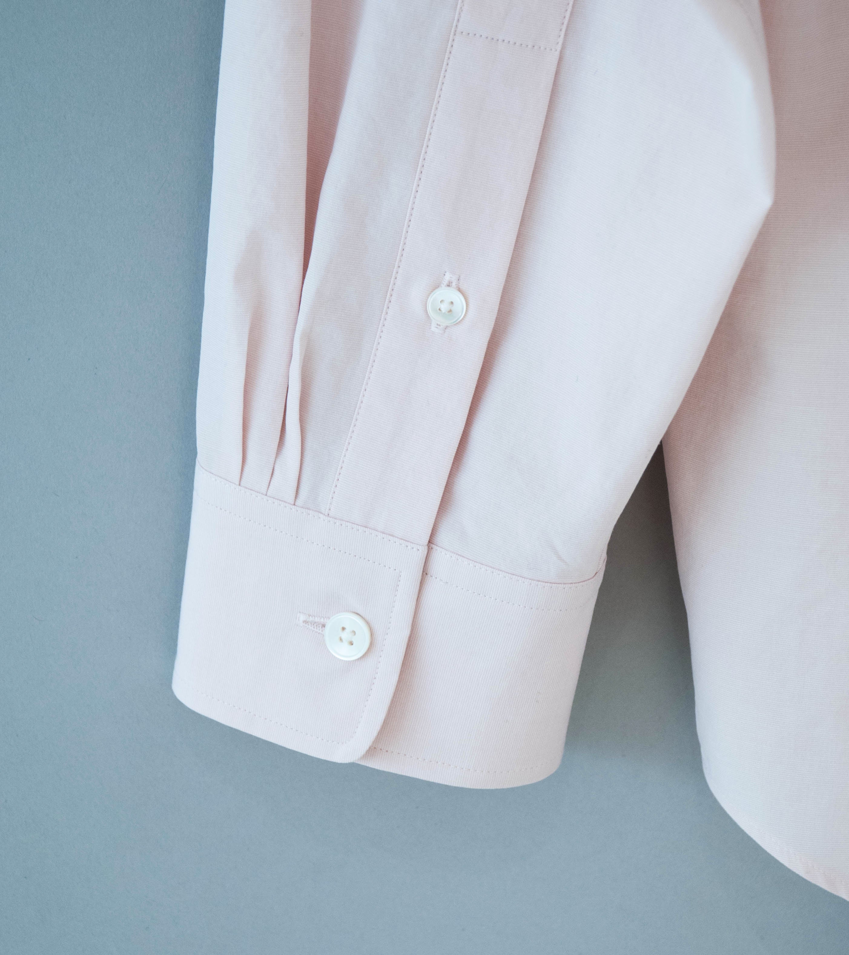 Auralee 'Washed Finx Weather Chambray Shirt' (Pink Beige) - Image 6