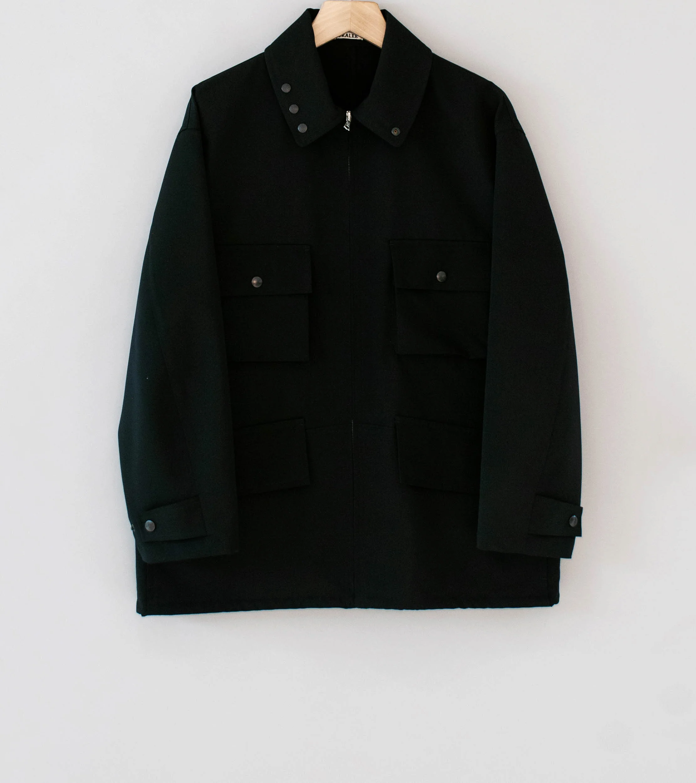 Auralee 'Wool Max Canvas Blouson' (Black)