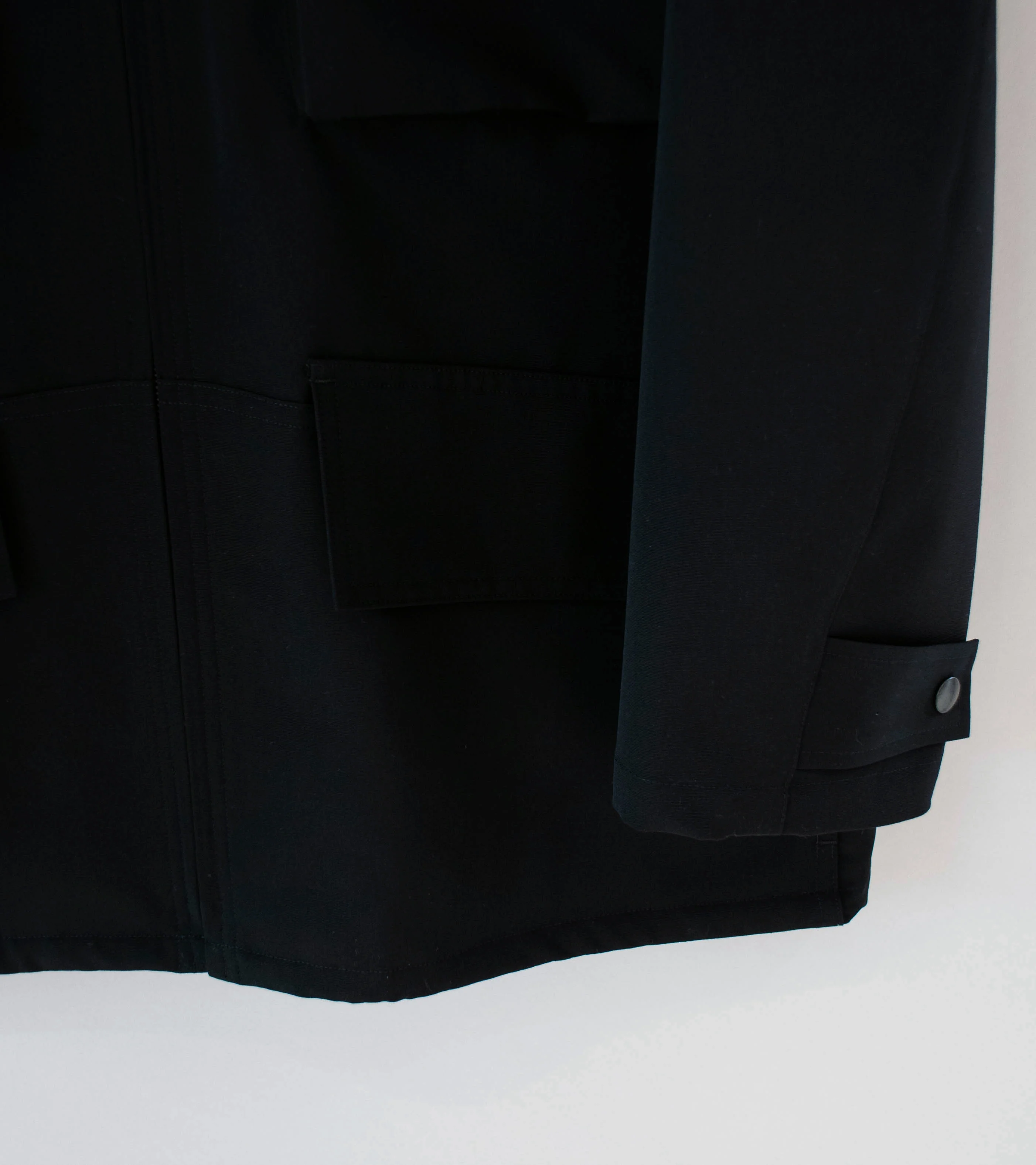 Auralee 'Wool Max Canvas Blouson' (Black) - Image 4