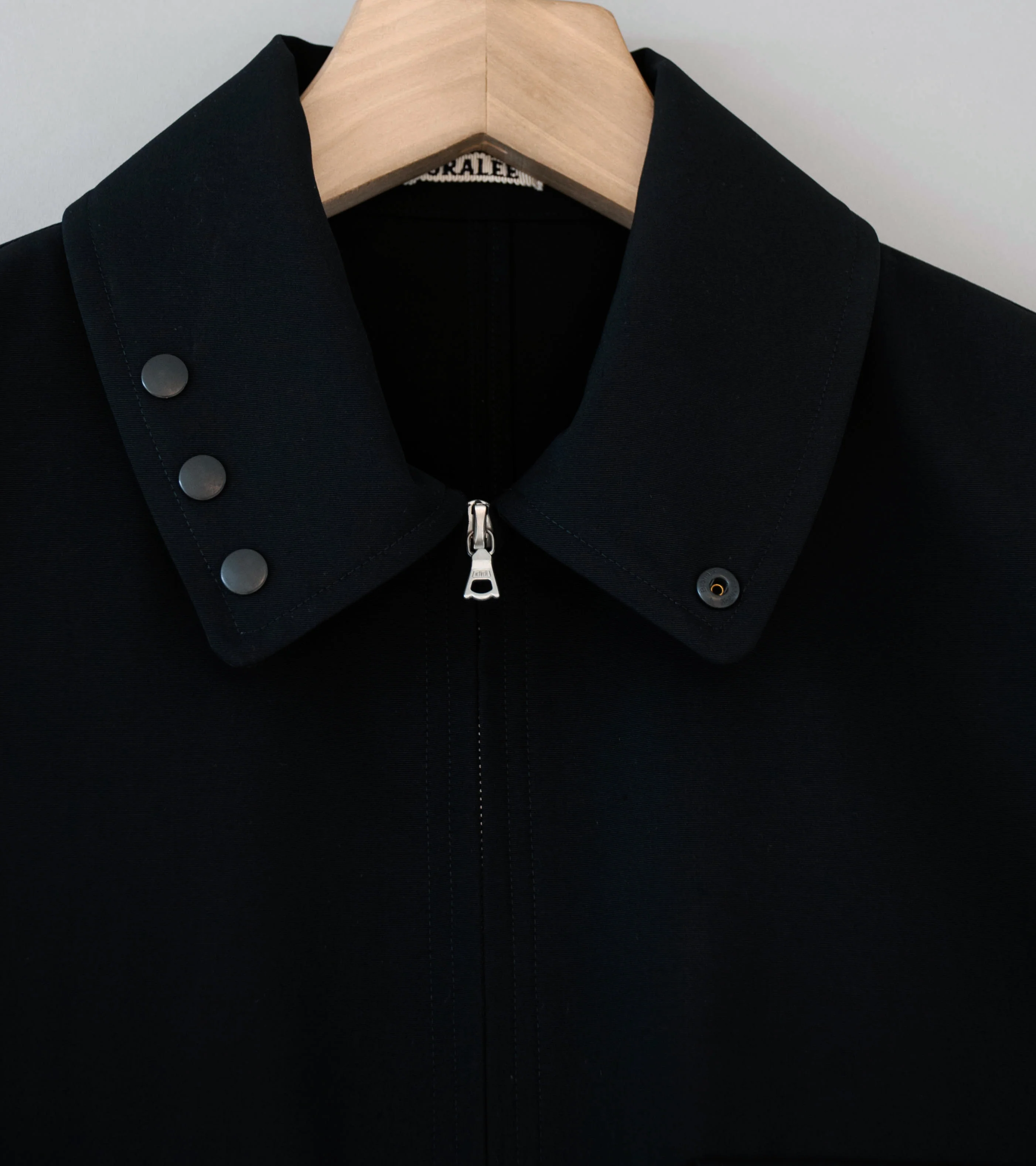 Auralee 'Wool Max Canvas Blouson' (Black) - Image 6