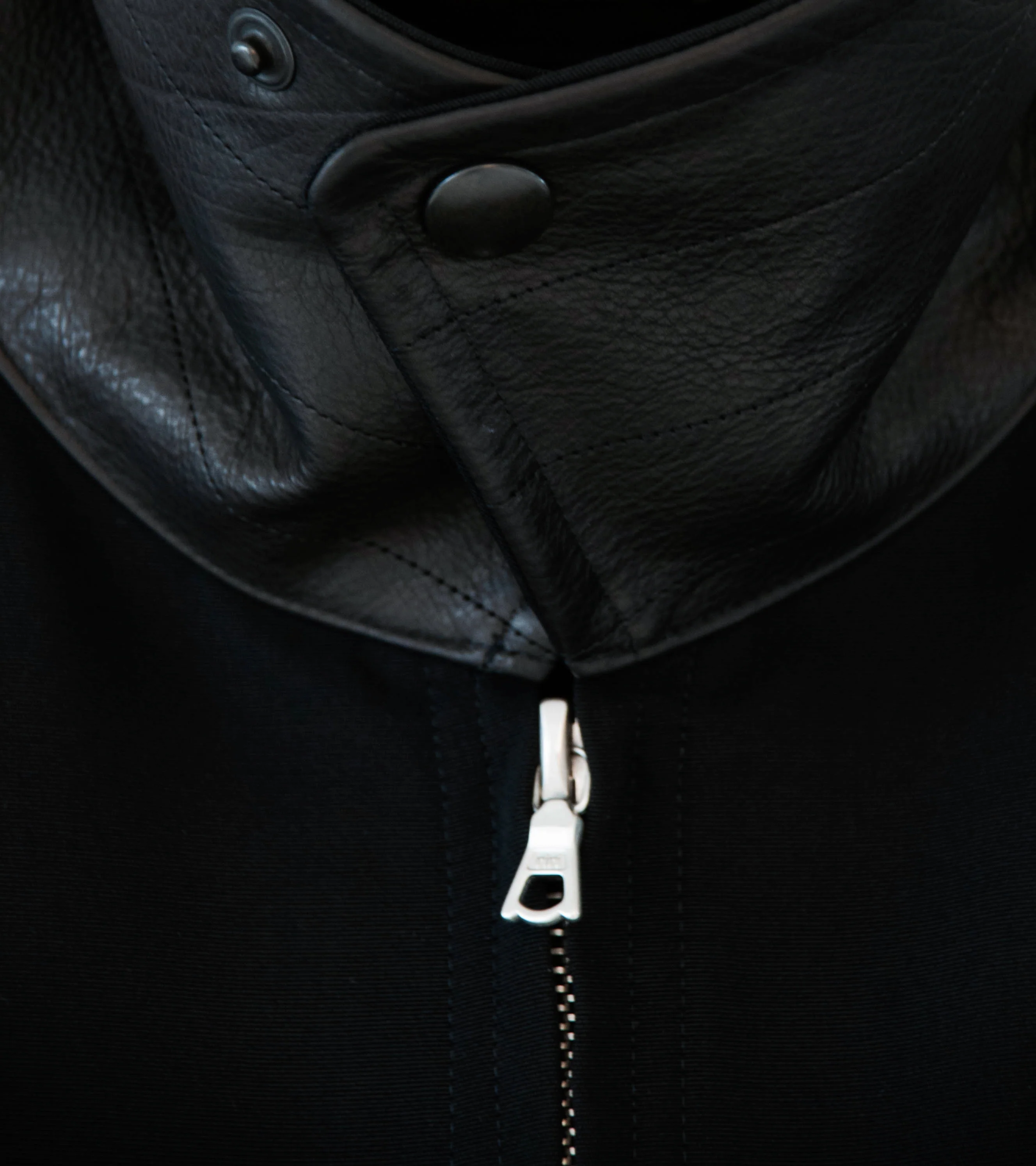 Auralee 'Wool Max Canvas Blouson' (Black) - Image 8