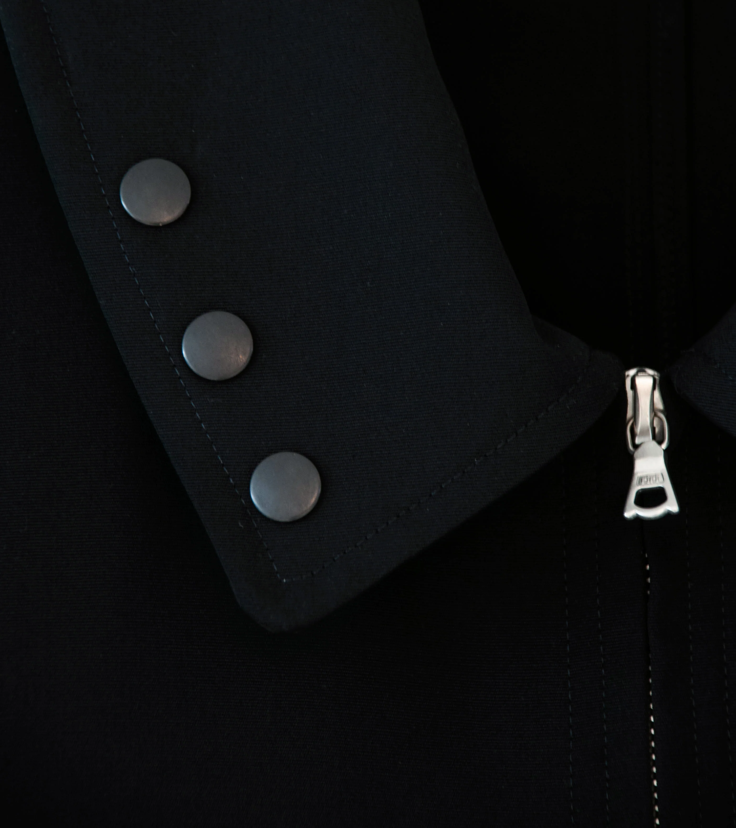 Auralee 'Wool Max Canvas Blouson' (Black) - Image 9