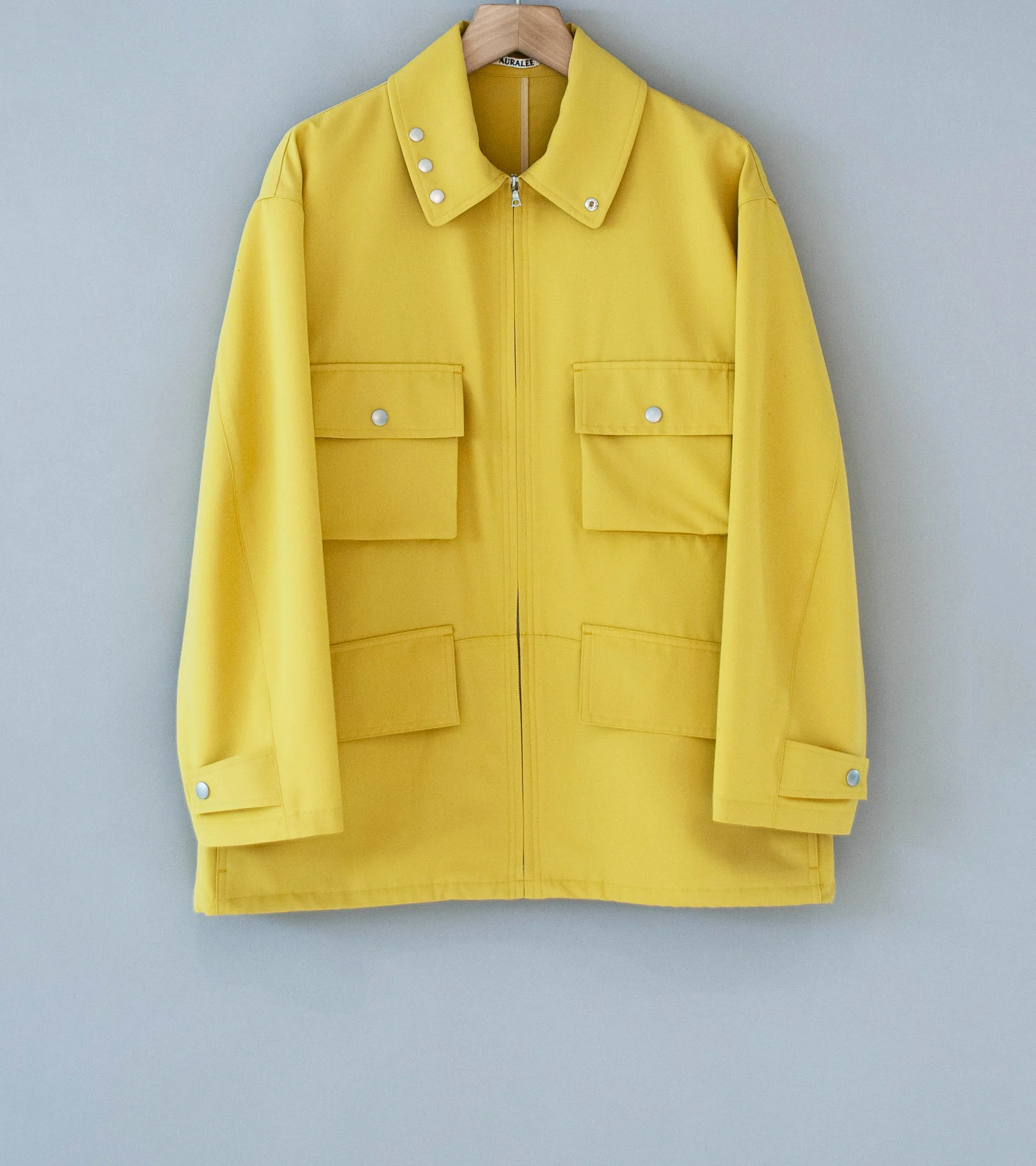Auralee 'Wool Max Canvas Blouson' (Mustard Yellow)