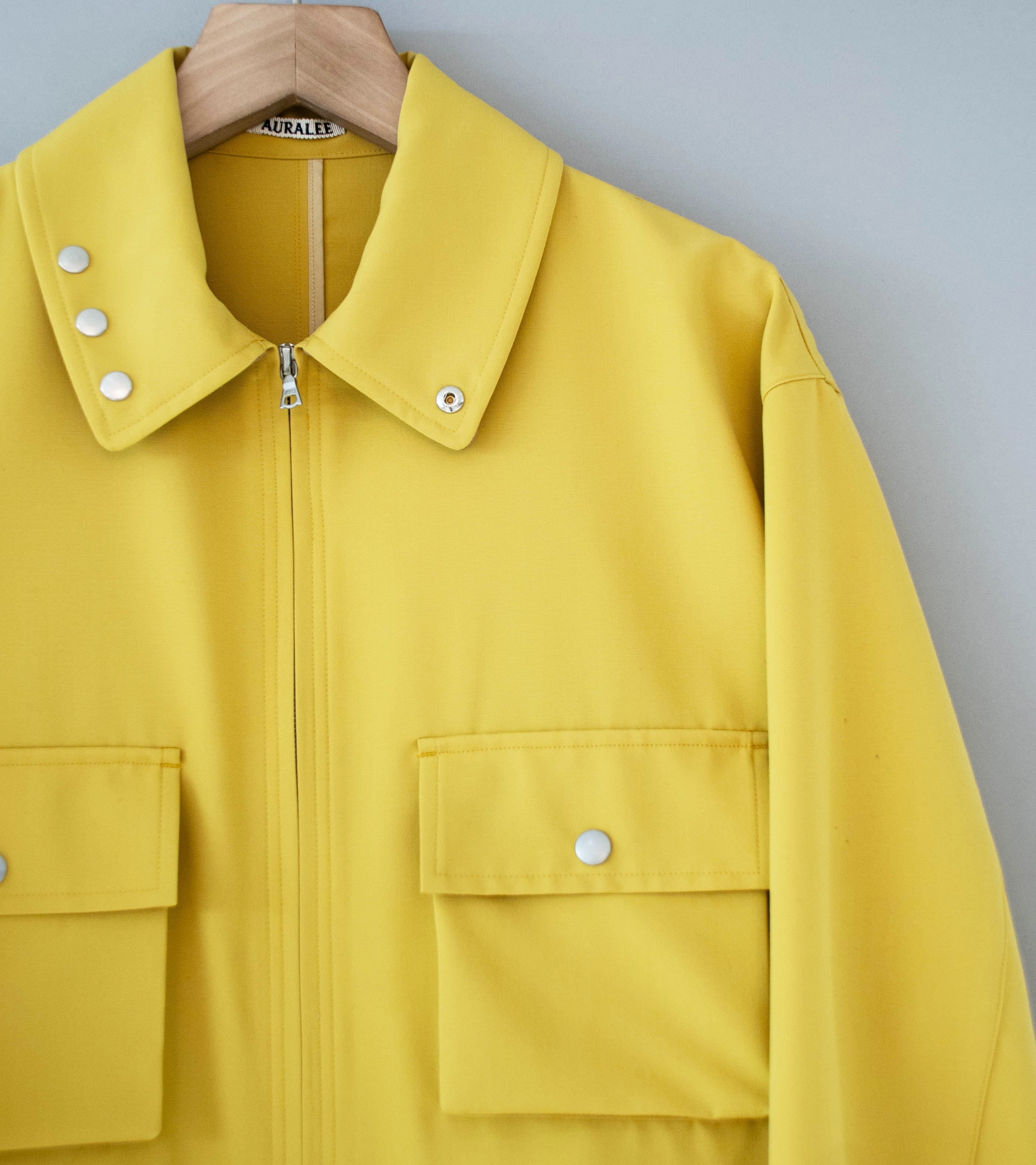 Auralee 'Wool Max Canvas Blouson' (Mustard Yellow) - Image 2