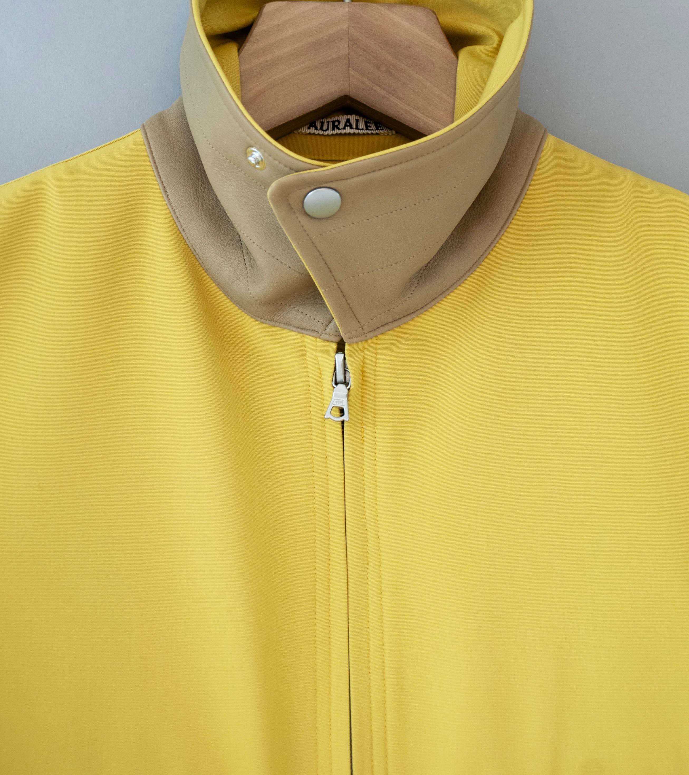 Auralee 'Wool Max Canvas Blouson' (Mustard Yellow) - Image 7